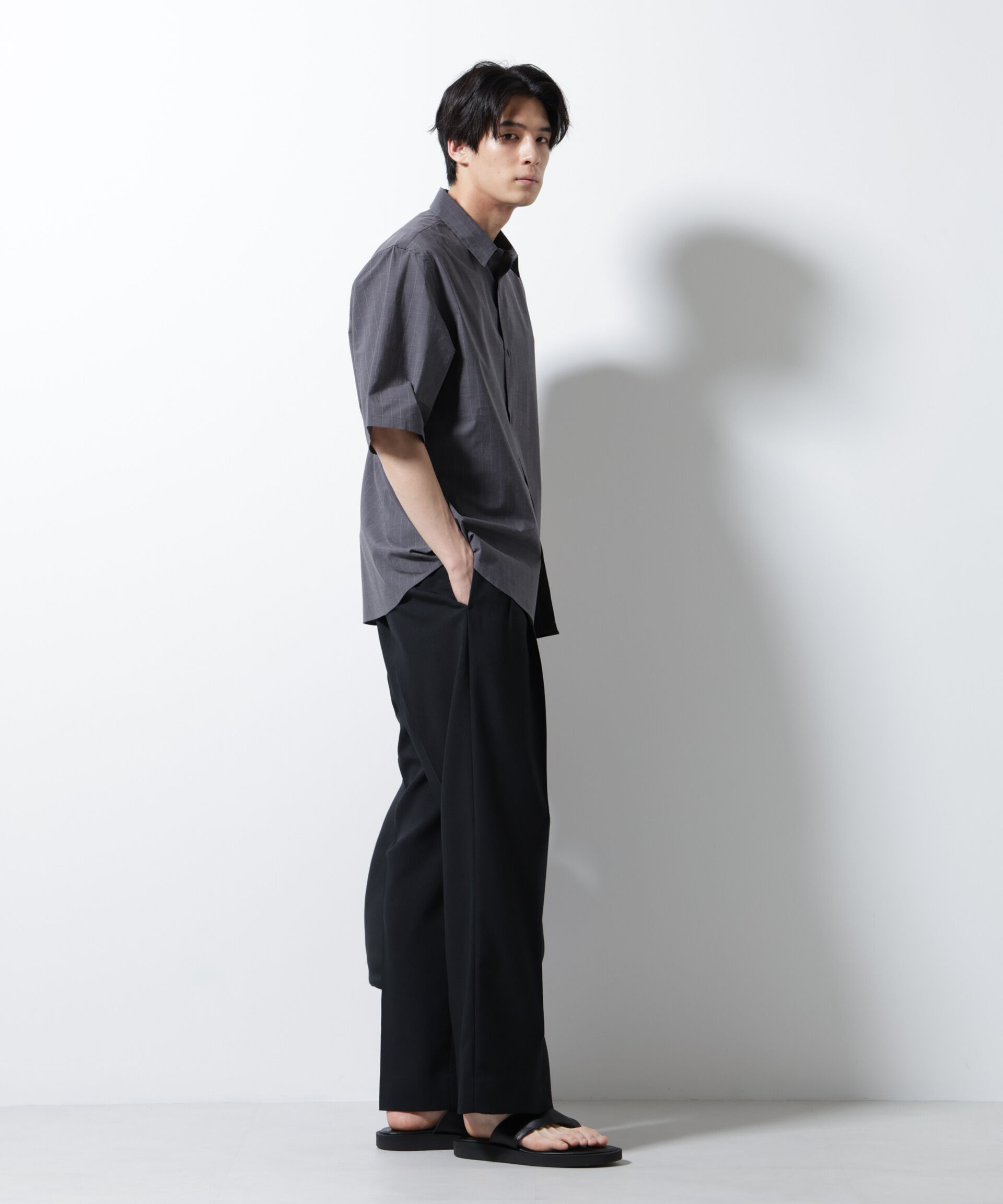 nano･universe「TEXBRID(R)レギュラーカラーシャツ 半袖」|シャツ・ブラウス|