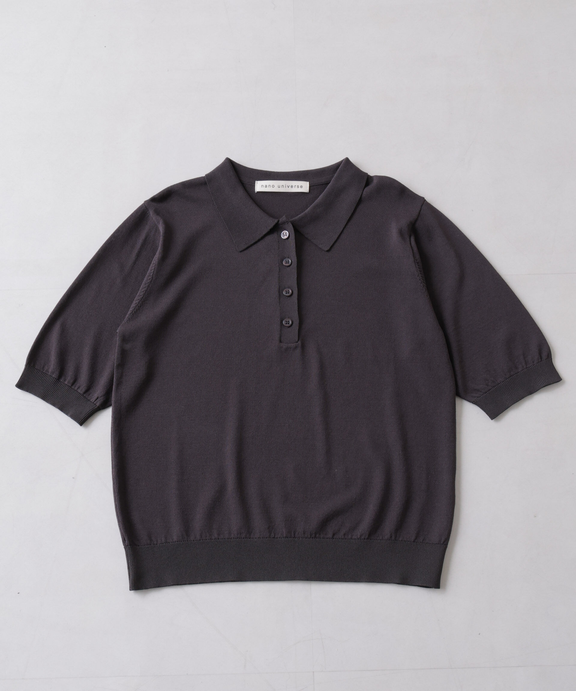 nano･universe「多機能強撚ポロニットトップス」|ニット・セーター|