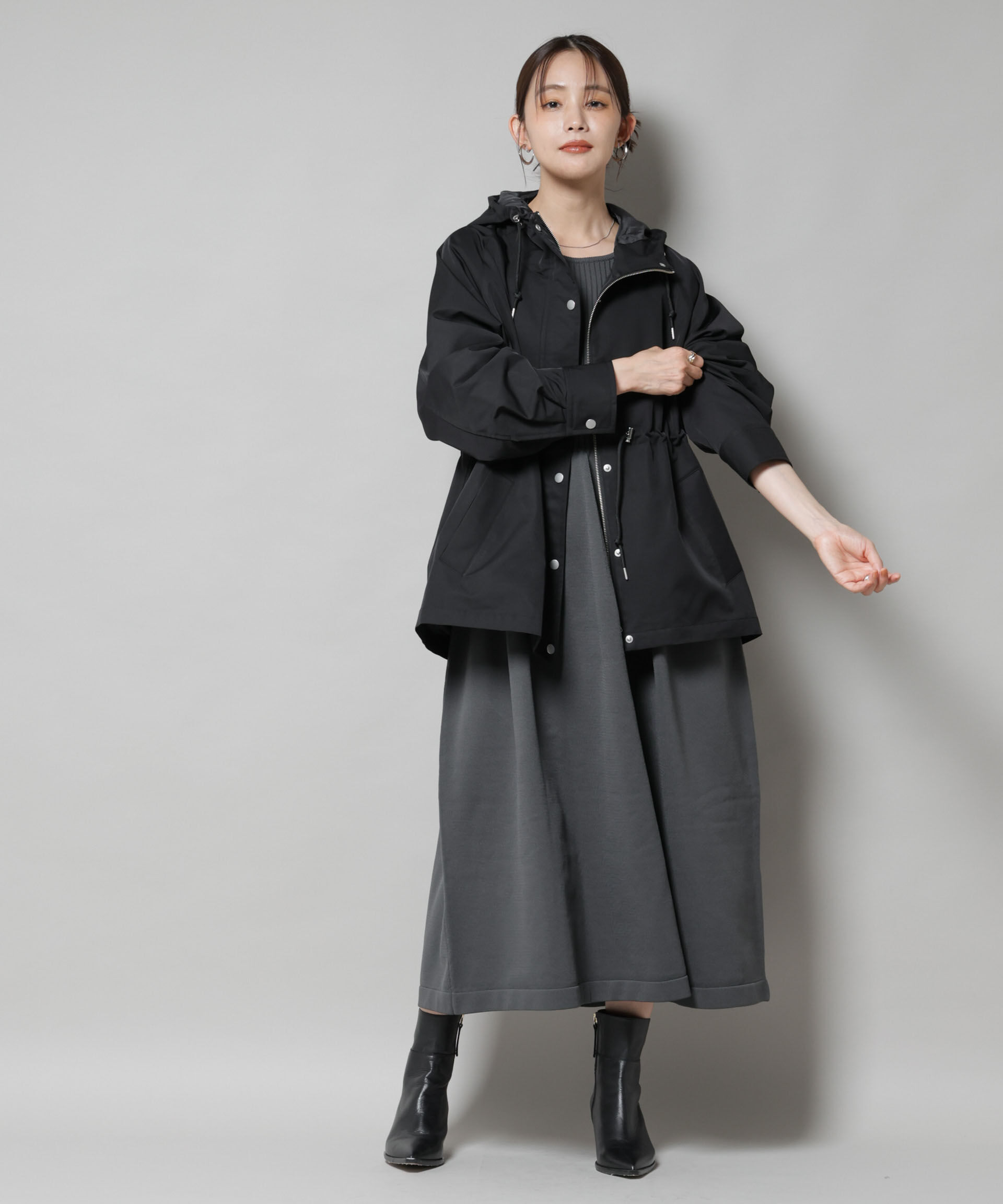 nano･universe「撥水加工フードブルゾン」|ブルゾン・スタジャン|