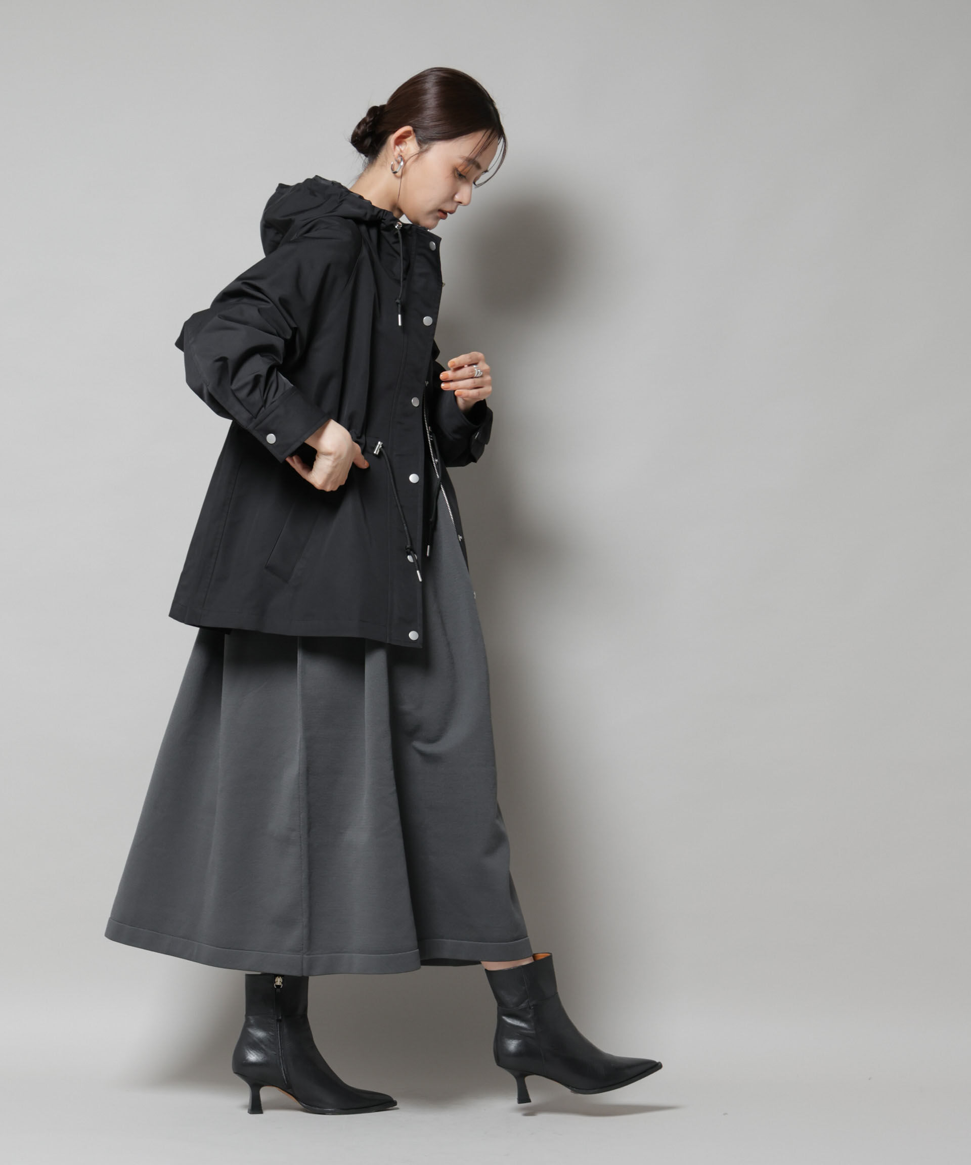 nano･universe「撥水加工フードブルゾン」|ブルゾン・スタジャン|