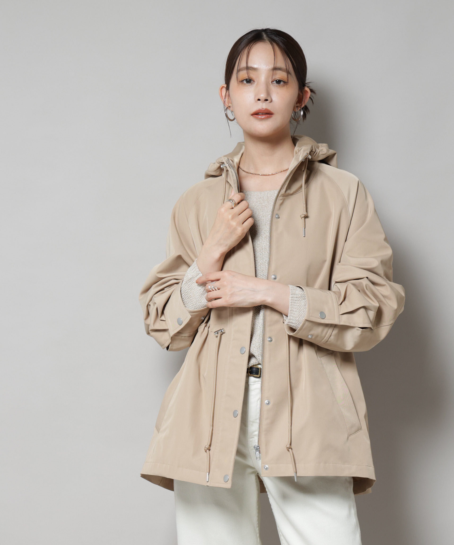 nano･universe「撥水加工フードブルゾン」|ブルゾン・スタジャン|