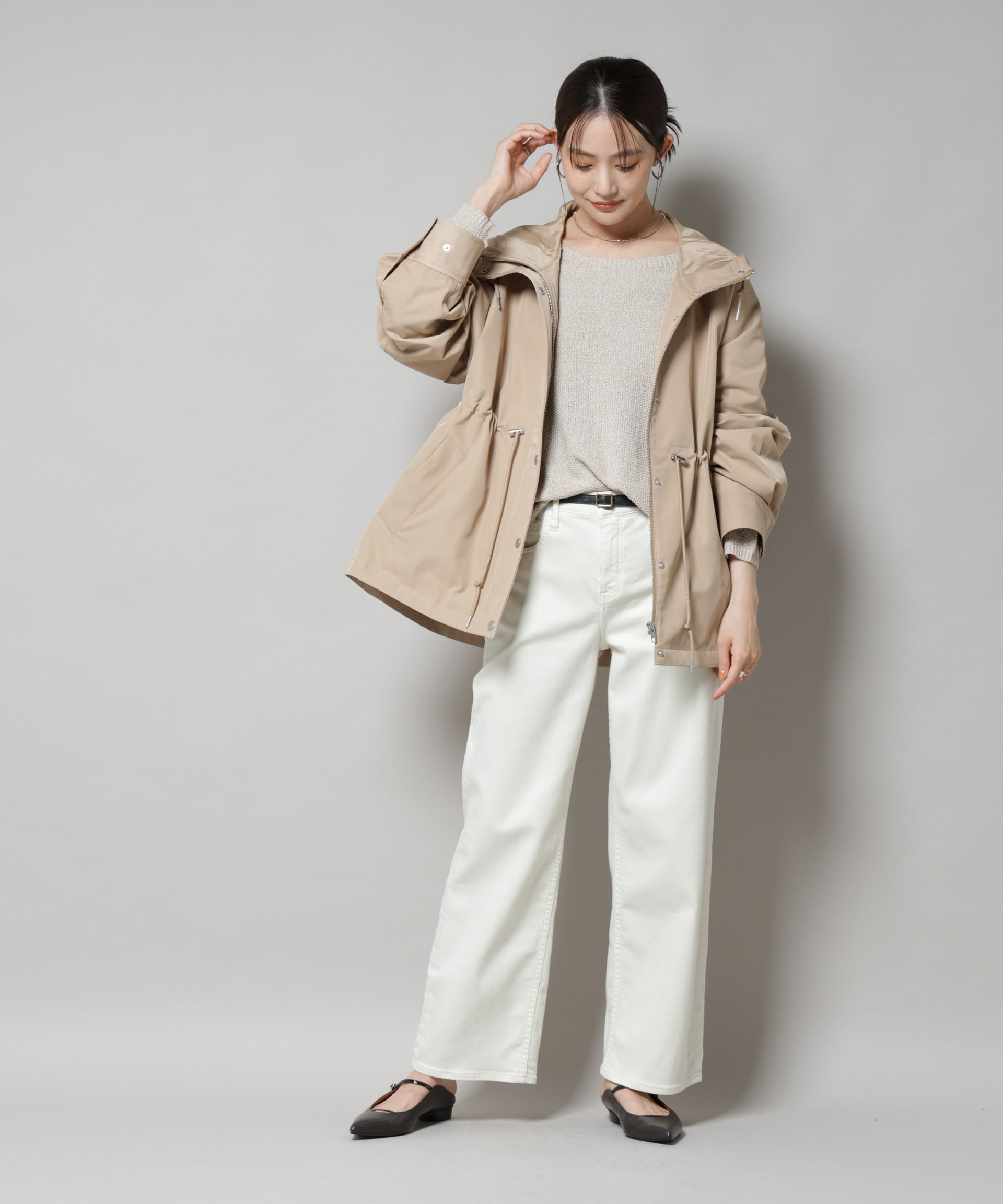 nano･universe「撥水加工フードブルゾン」|ブルゾン・スタジャン|