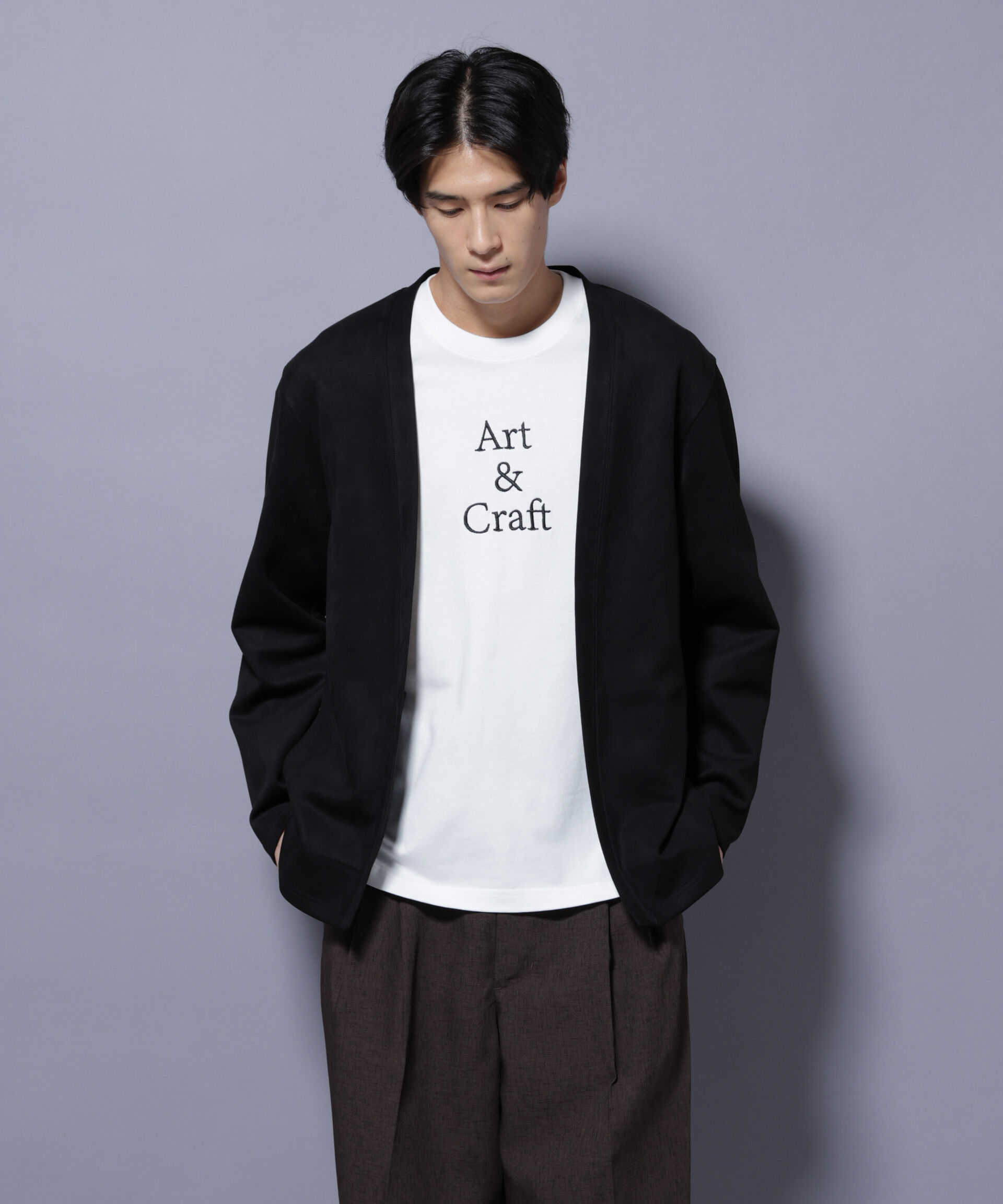 nano･universe「フェイクスエードトッパーカーディガン」|Tシャツ・カットソー|