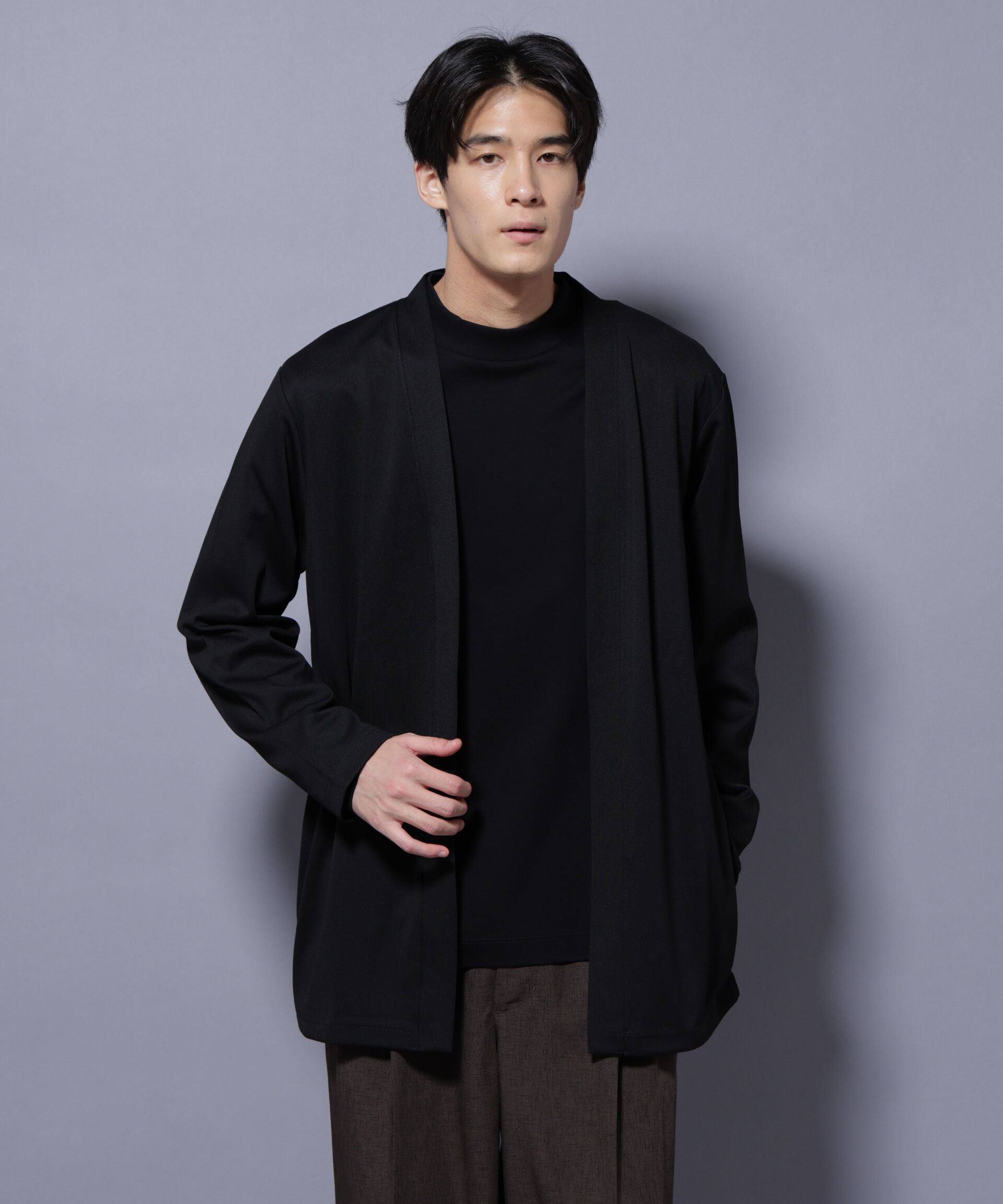 nano･universe「ダブルジャージー着流しカーディガン」|Tシャツ・カットソー|