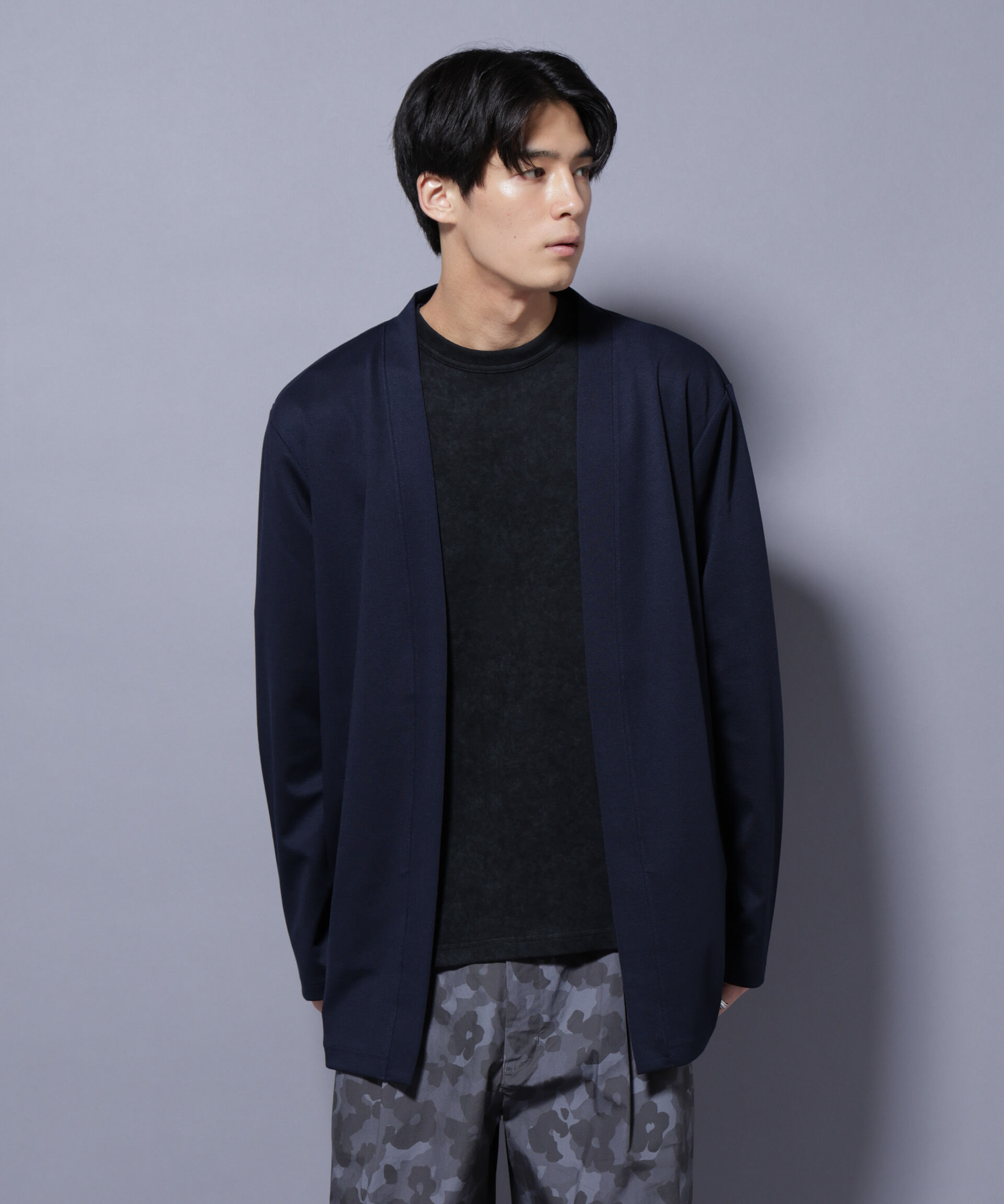 nano･universe「ダブルジャージー着流しカーディガン」|Tシャツ・カットソー|