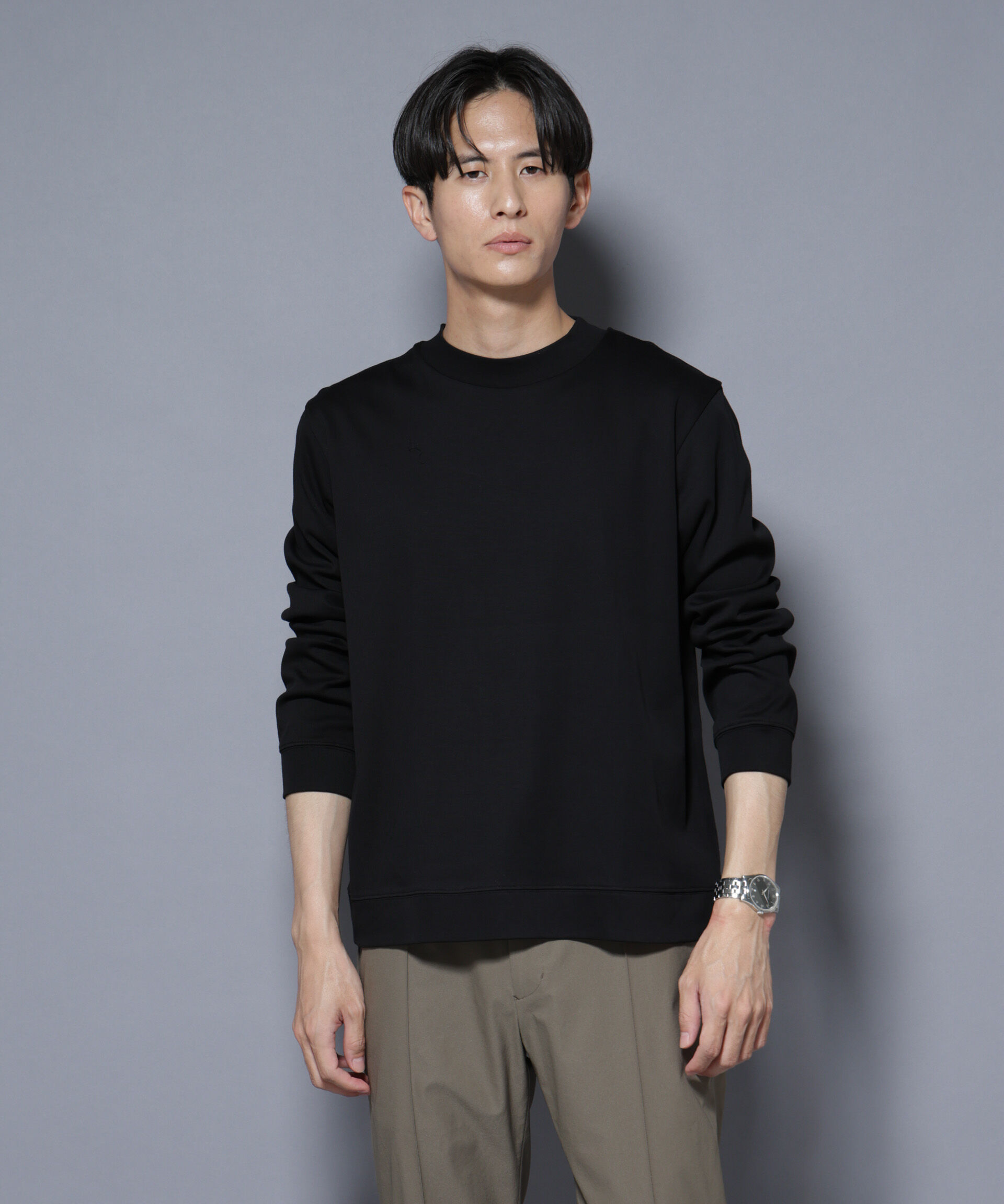 nano･universe「「FORMAL JERSEY」モックネックカットソー長袖」|Tシャツ・カットソー|