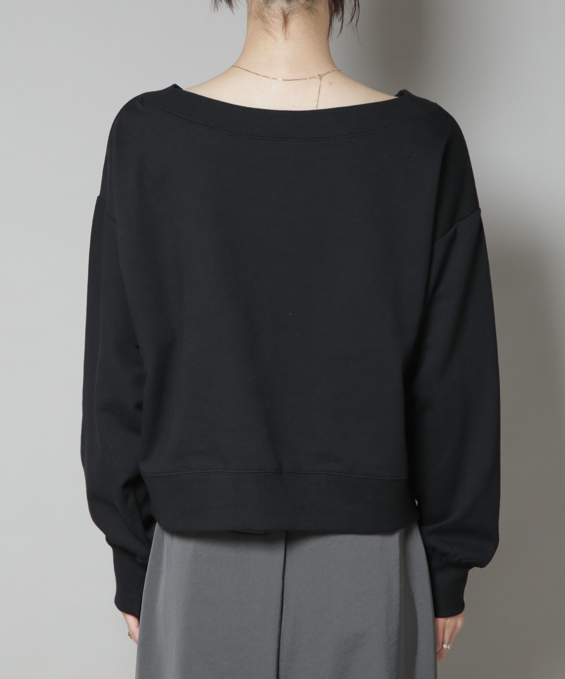 nano･universe「ワイドボートネックスウェットトップス」|Tシャツ・カットソー|