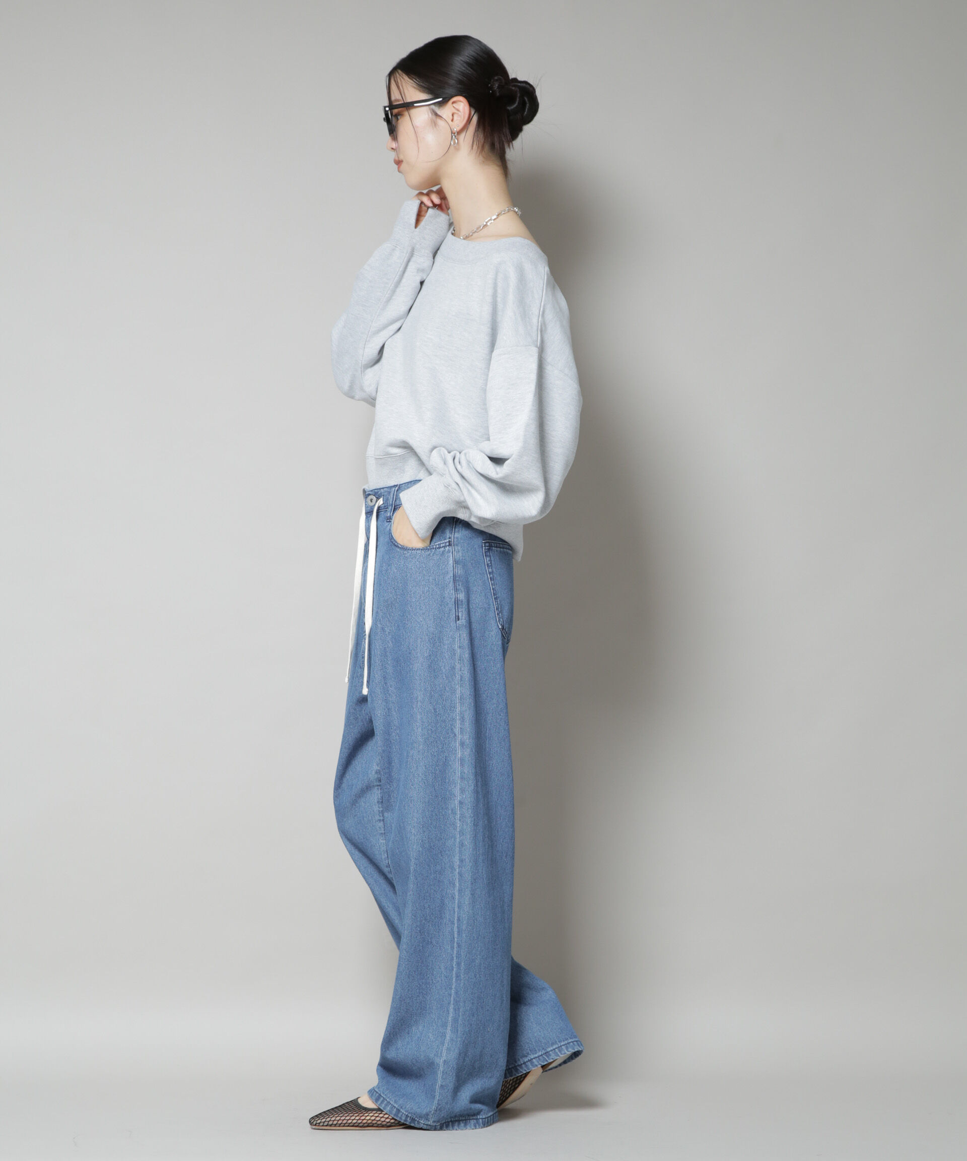 nano･universe「ワイドボートネックスウェットトップス」|Tシャツ・カットソー|