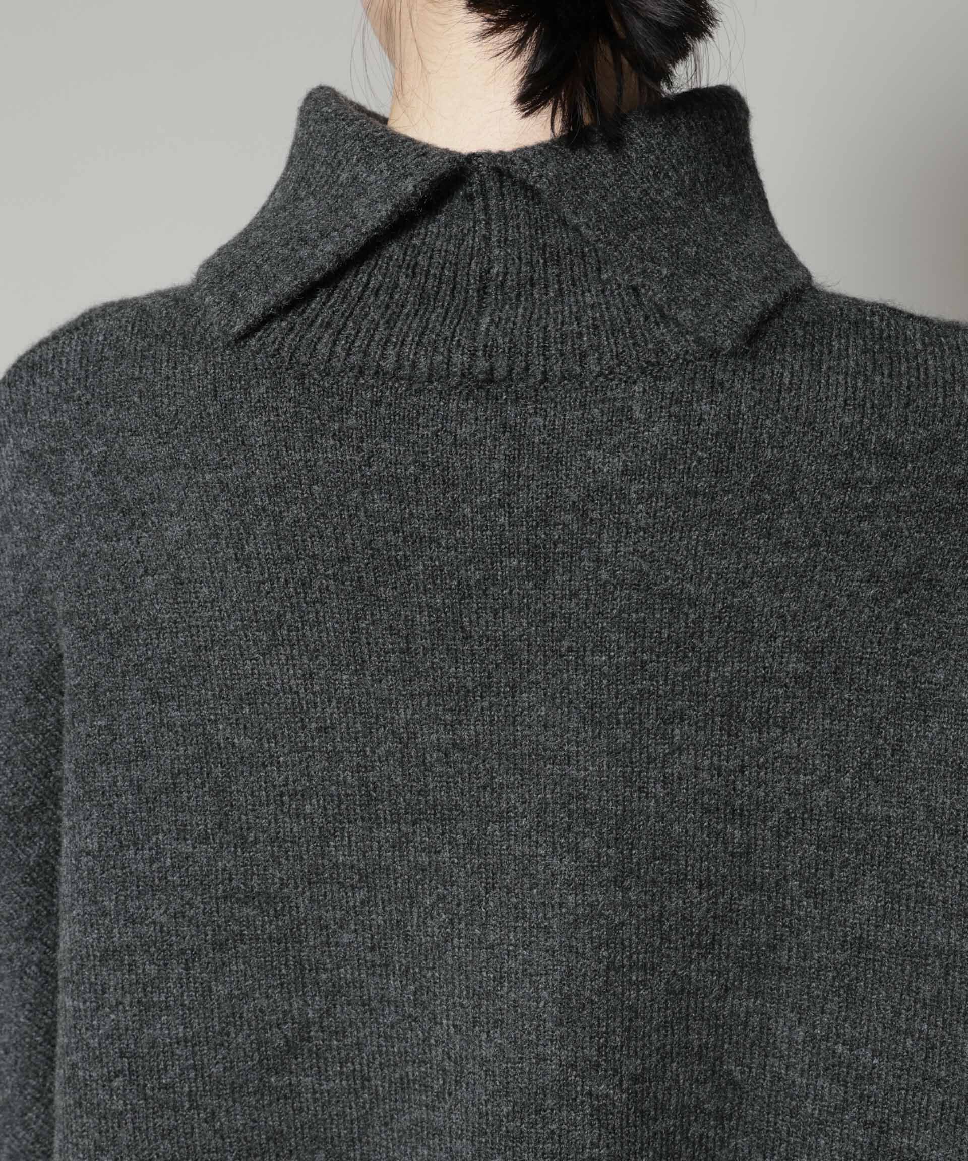 nano･universe「タートルワイドシルエット圧縮ニット」|ニット・セーター|