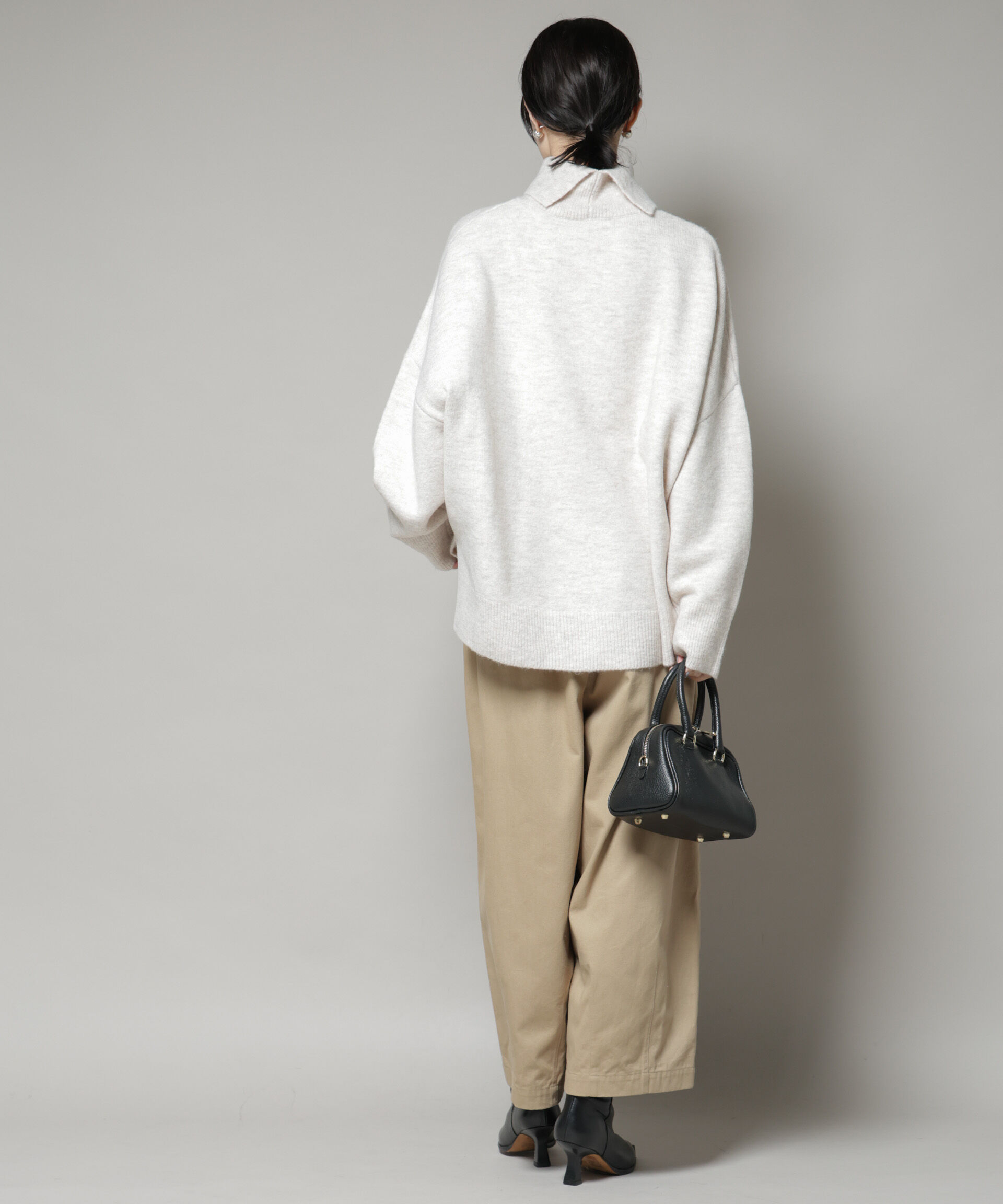 nano･universe「タートルワイドシルエット圧縮ニット」|ニット・セーター|