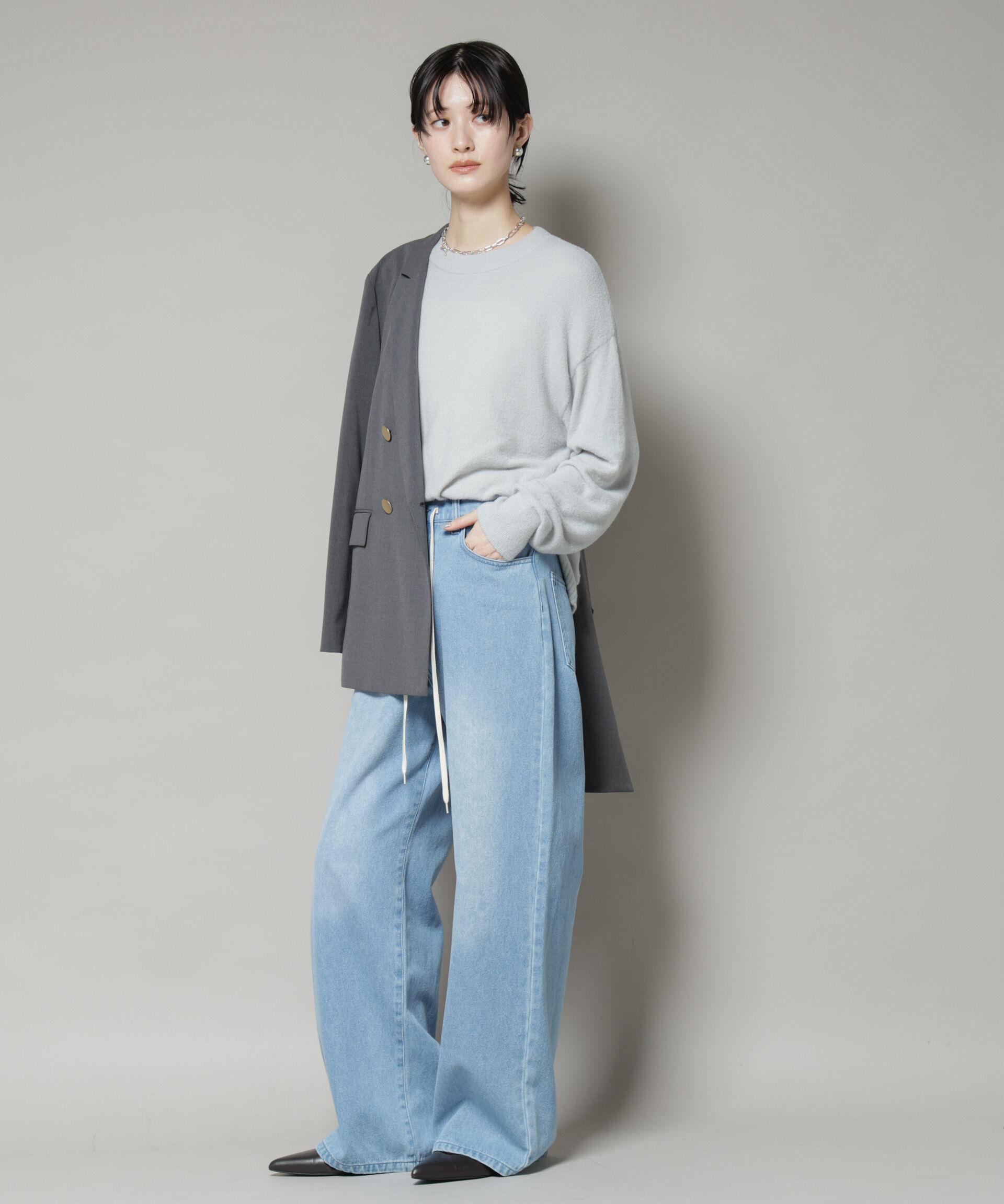 nano･universe「ミニラメシャギーニットプルオーバー」|ニット・セーター|