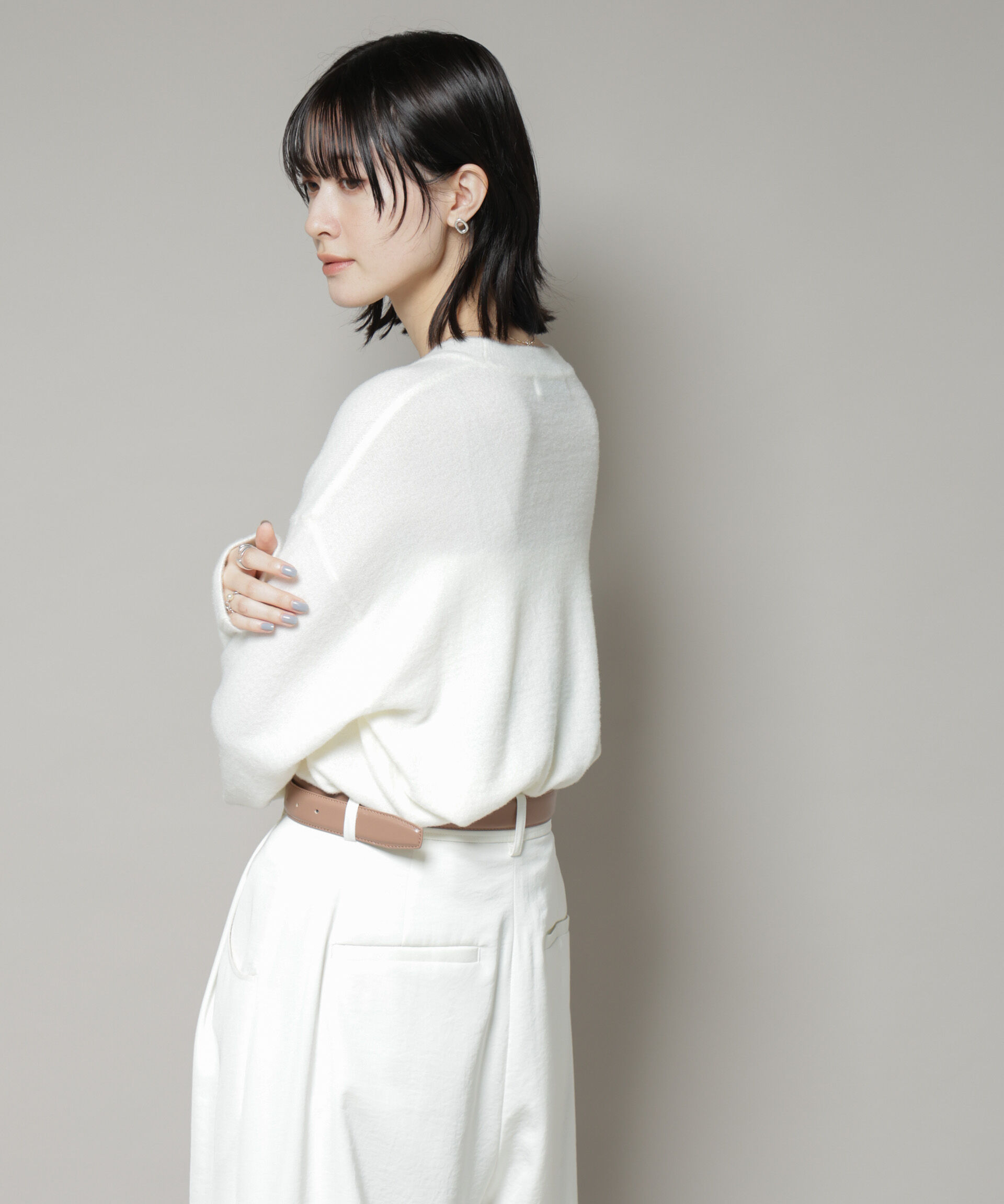 nano･universe「ミニラメシャギーニットプルオーバー」|ニット・セーター|