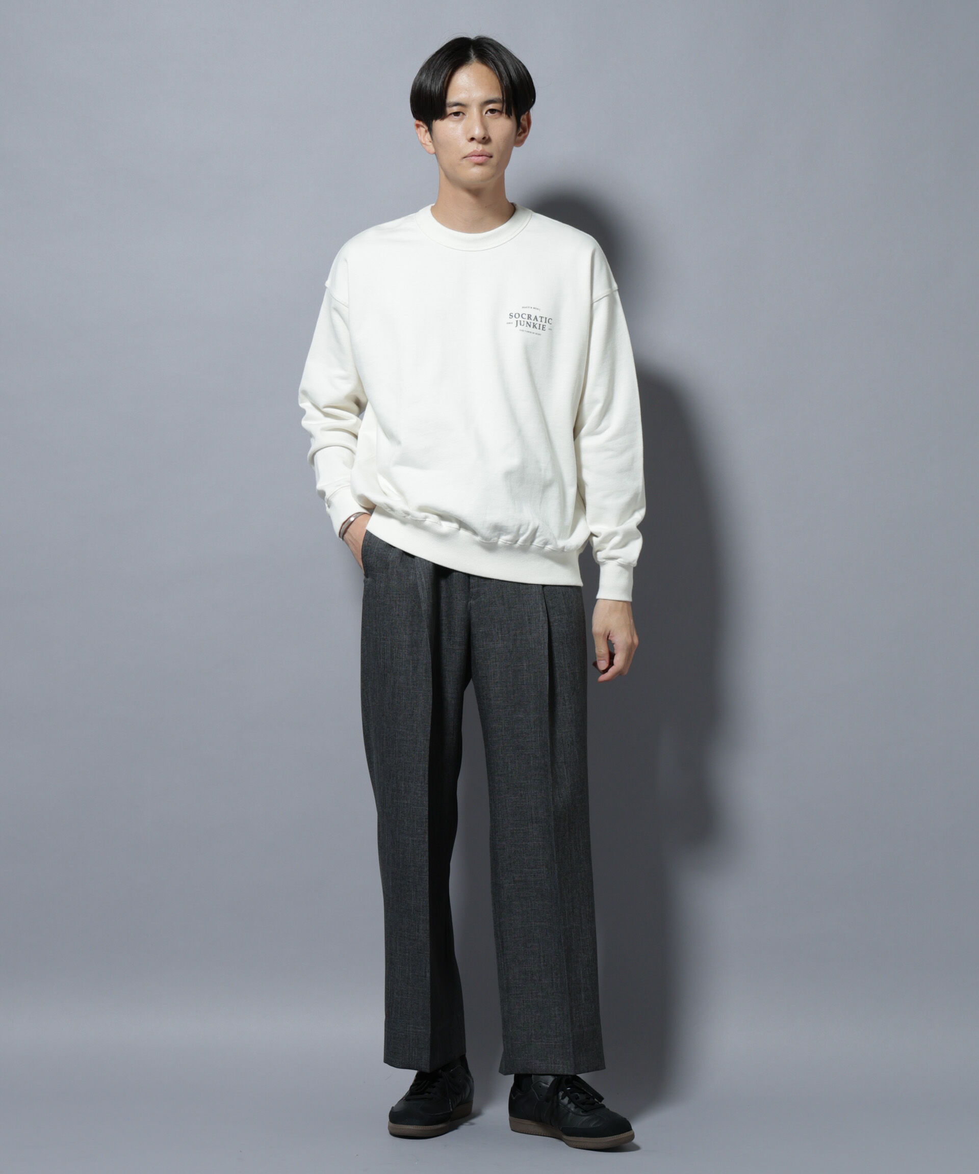 nano･universe「ヴィンテージライク エディトリアル デザインスウェット」|Tシャツ・カットソー|