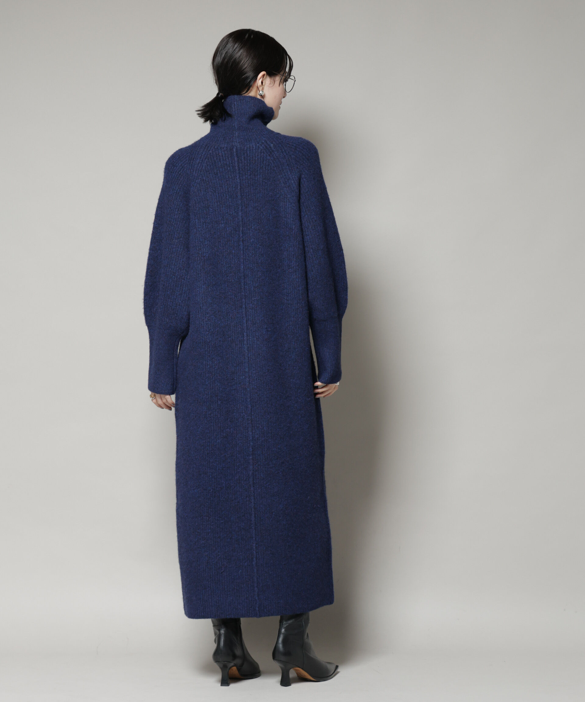 nano･universe「エアリーヤーン畦編タートルニットマキシワンピース」|ワンピース|