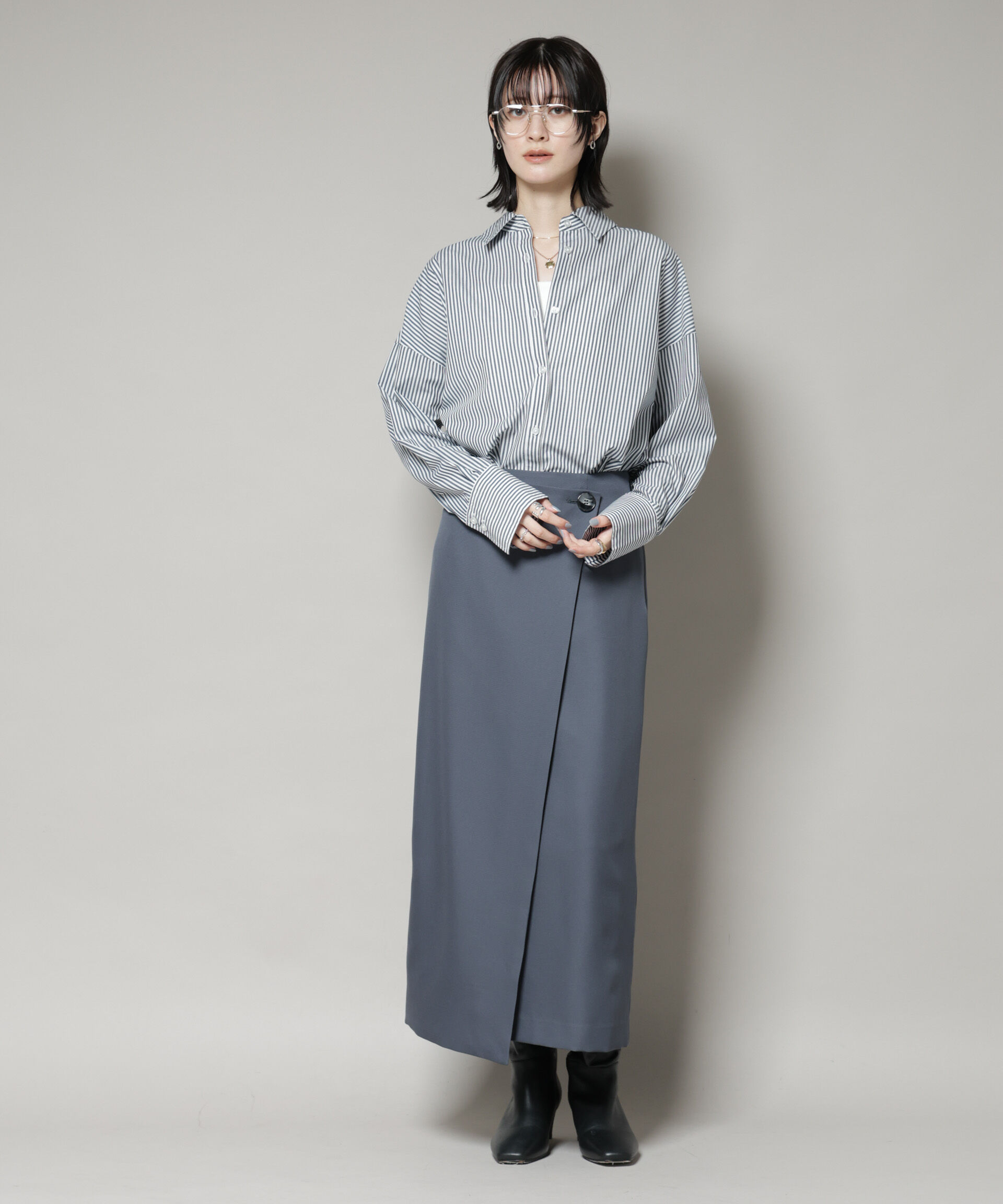 nano･universe「ラップ風スカート」|スカート|