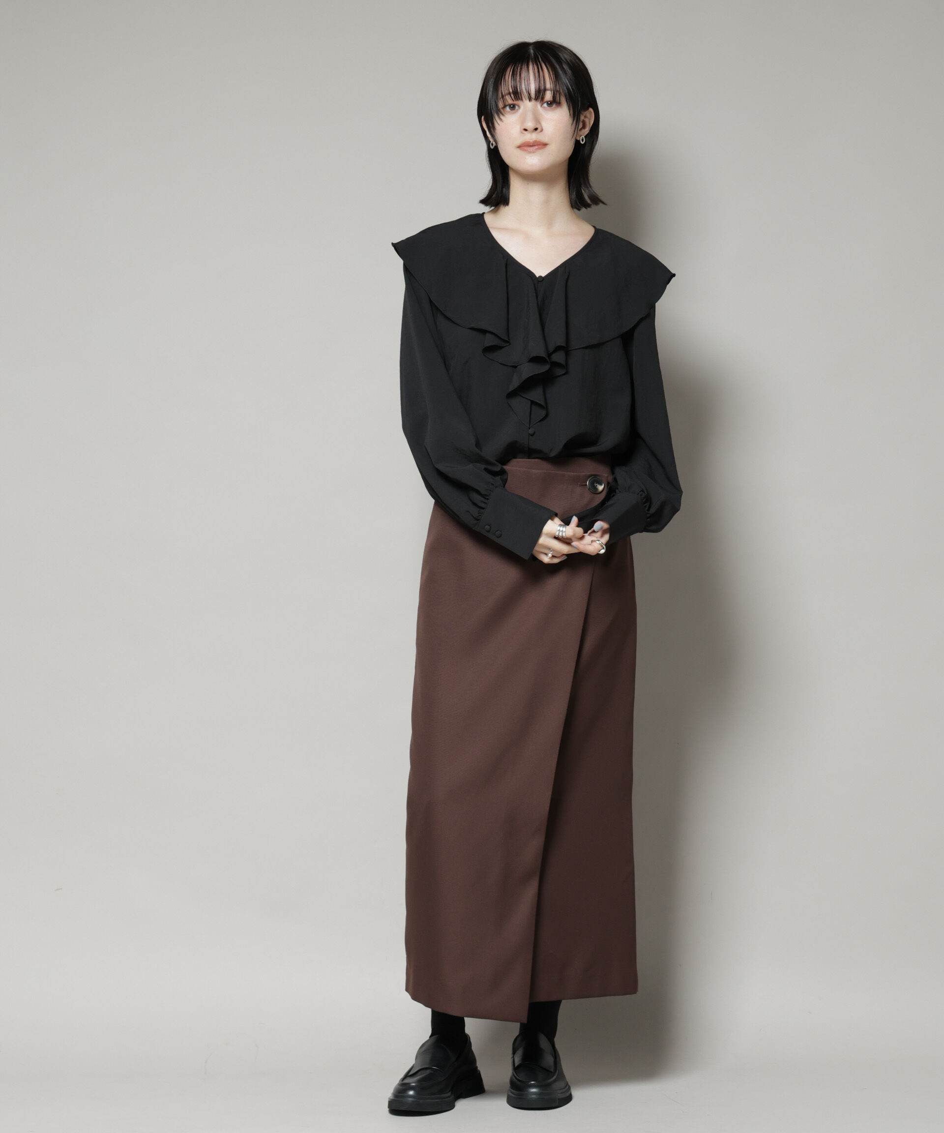 nano･universe「ラップ風スカート」|スカート|