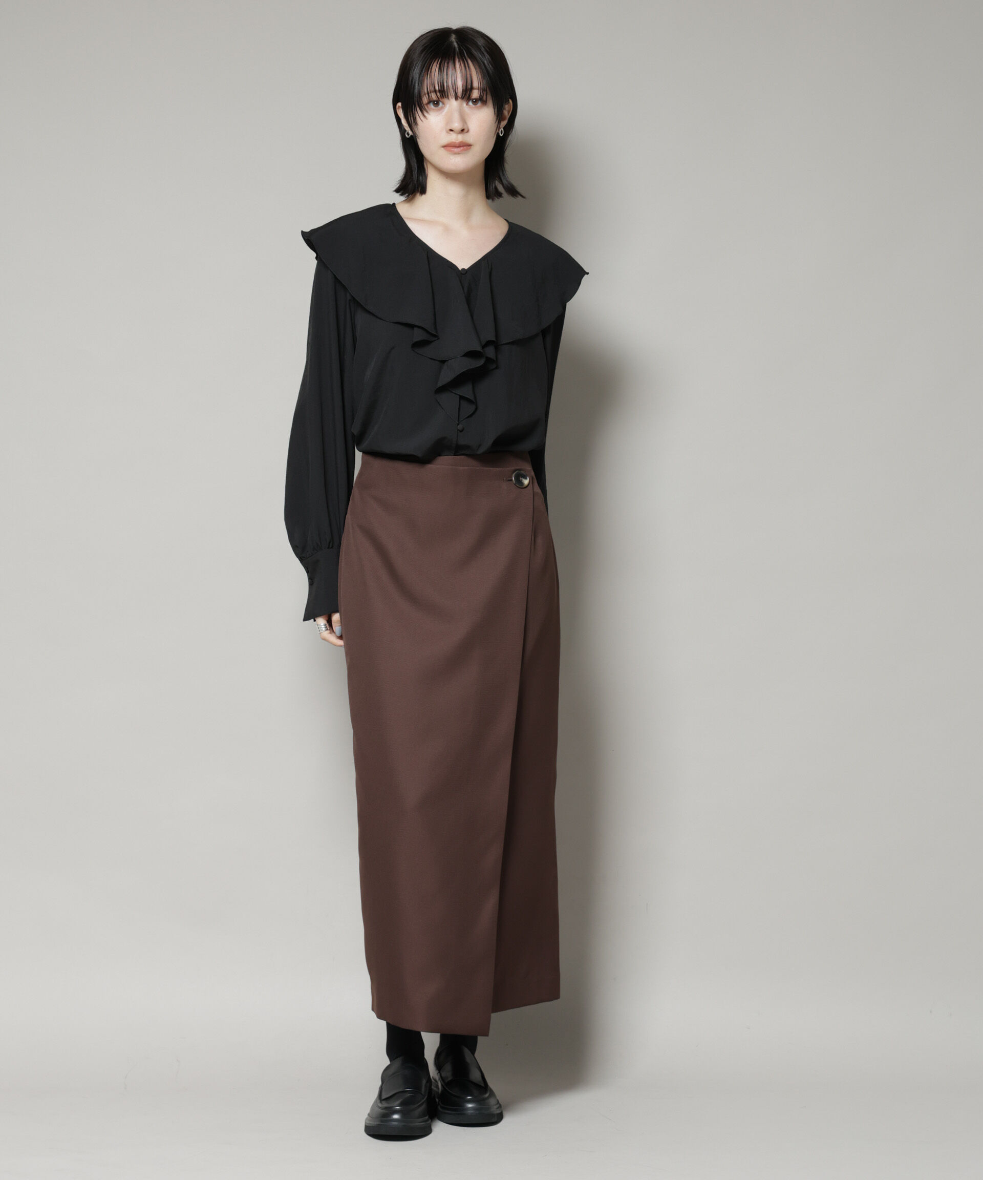 nano･universe「ラップ風スカート」|スカート|