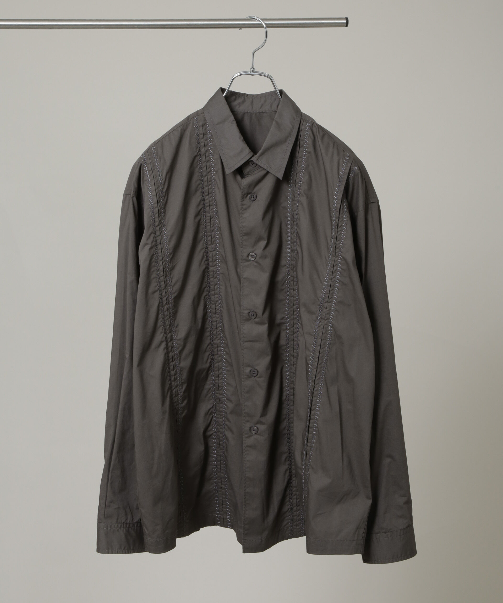  「「HOTEL LACE」デザインステッチロングスリーブシャツ」|シャツ・ブラウス|