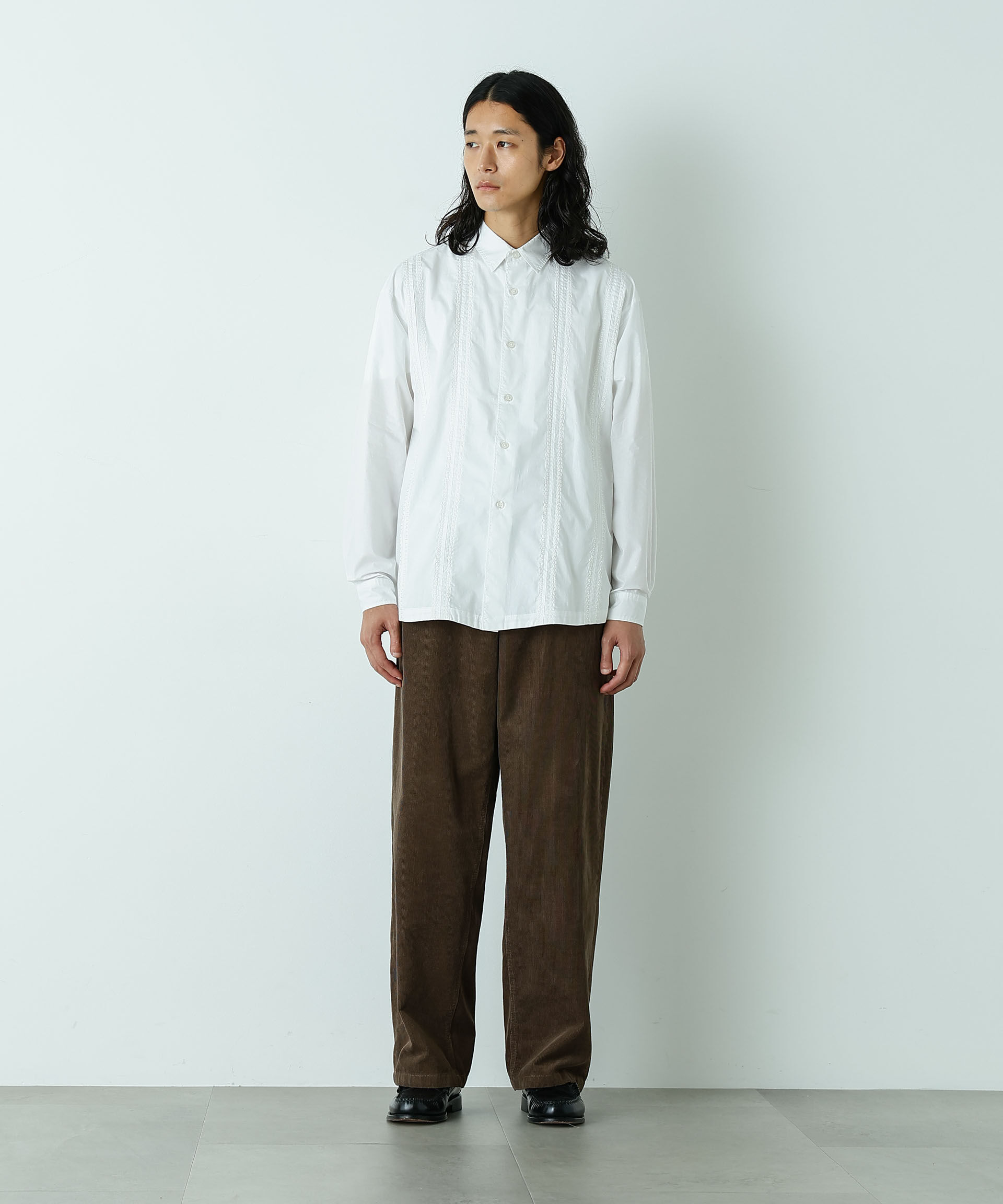  「「HOTEL LACE」デザインステッチロングスリーブシャツ」|シャツ・ブラウス|