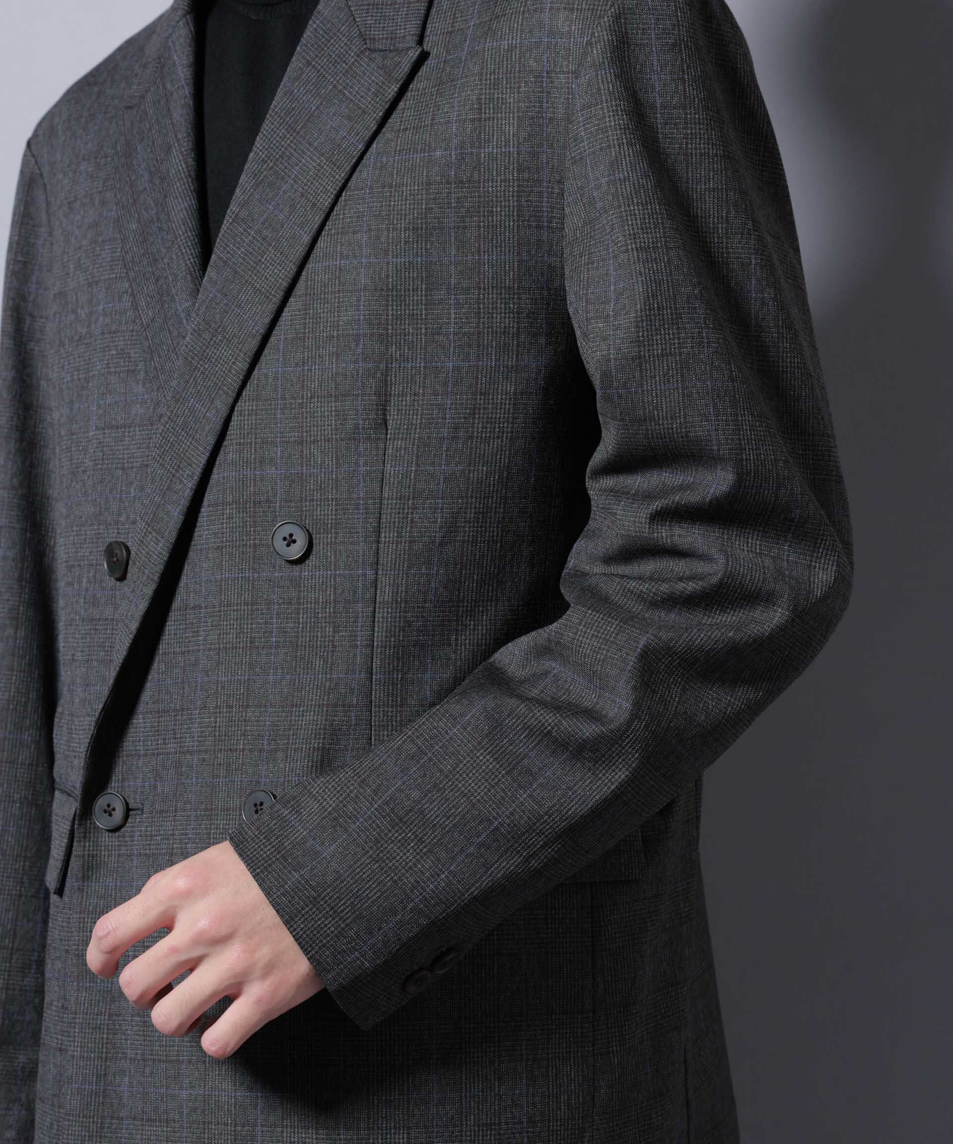 nano･universe「DELEGANTE グレンチェックW-Brethted ジャケット（セットアップ可）」|テーラードジャケット|