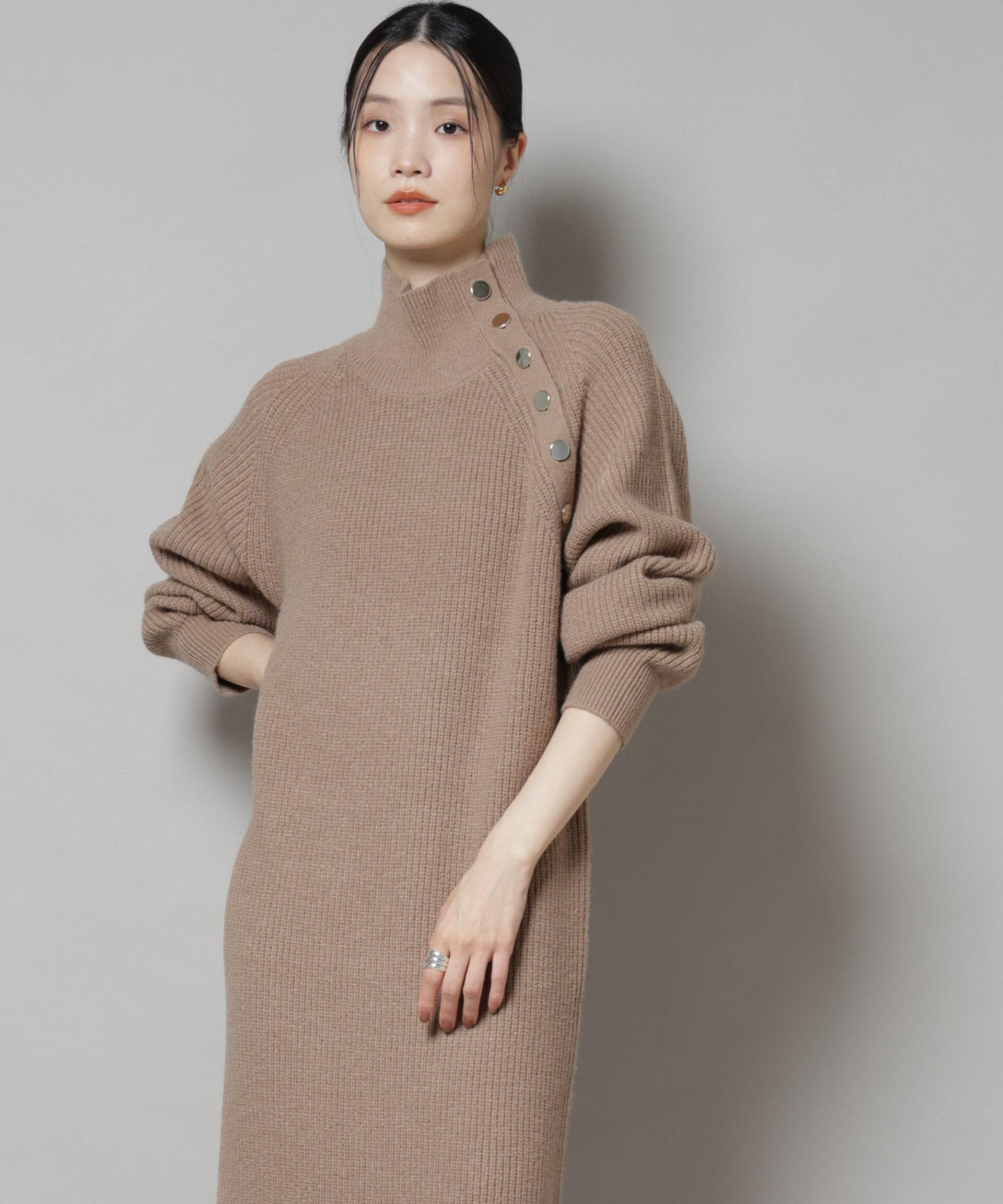 nano･universe「釦ディティールニットワンピース」|ワンピース|