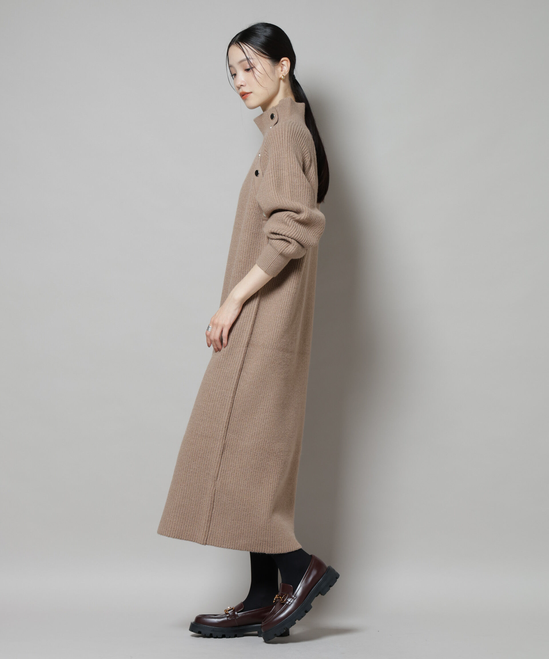 nano･universe「釦ディティールニットワンピース」|ワンピース|