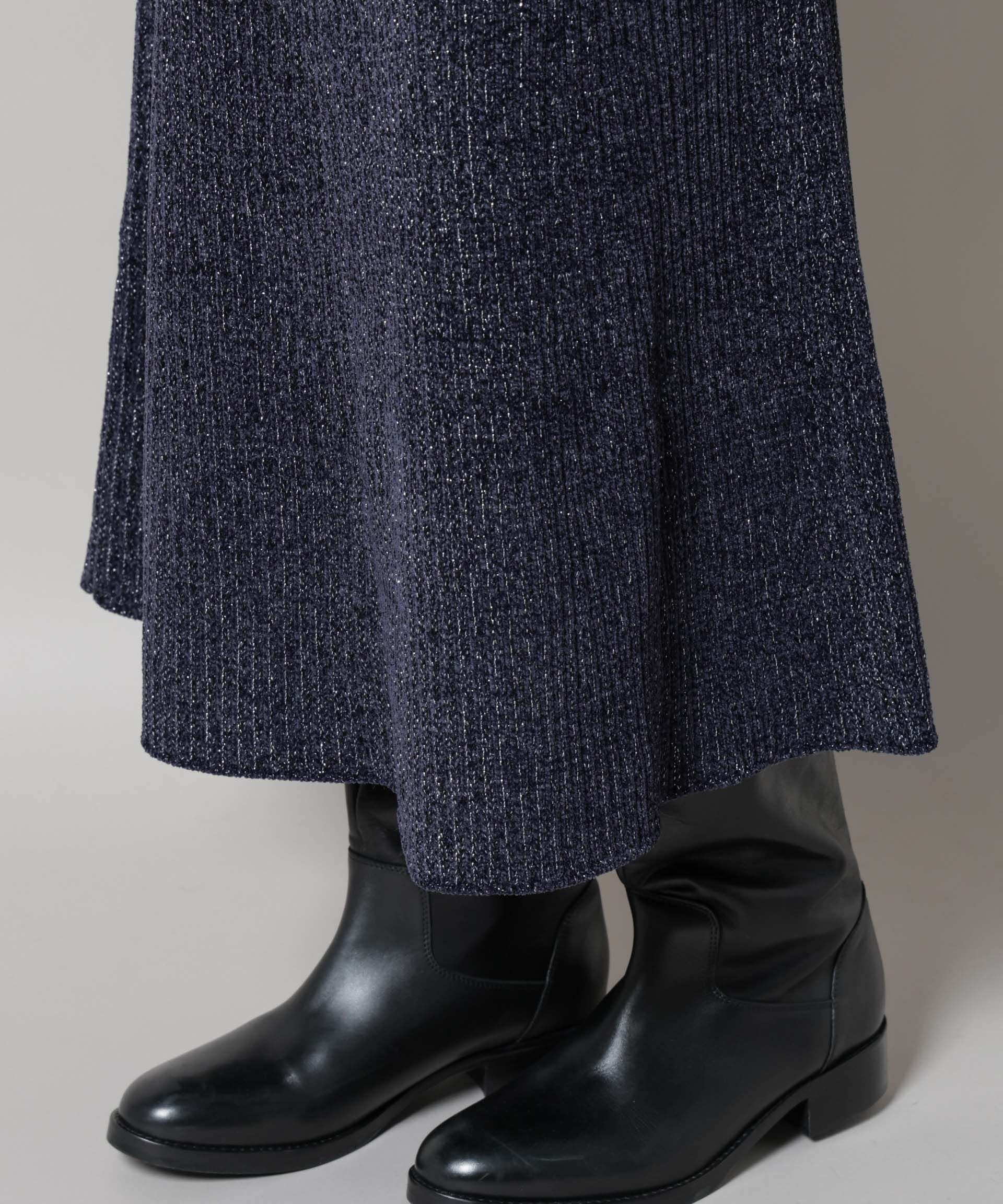 nano･universe「ラメモールワイドリブマーメイドニットスカート(セットアップ可)」|スカート|