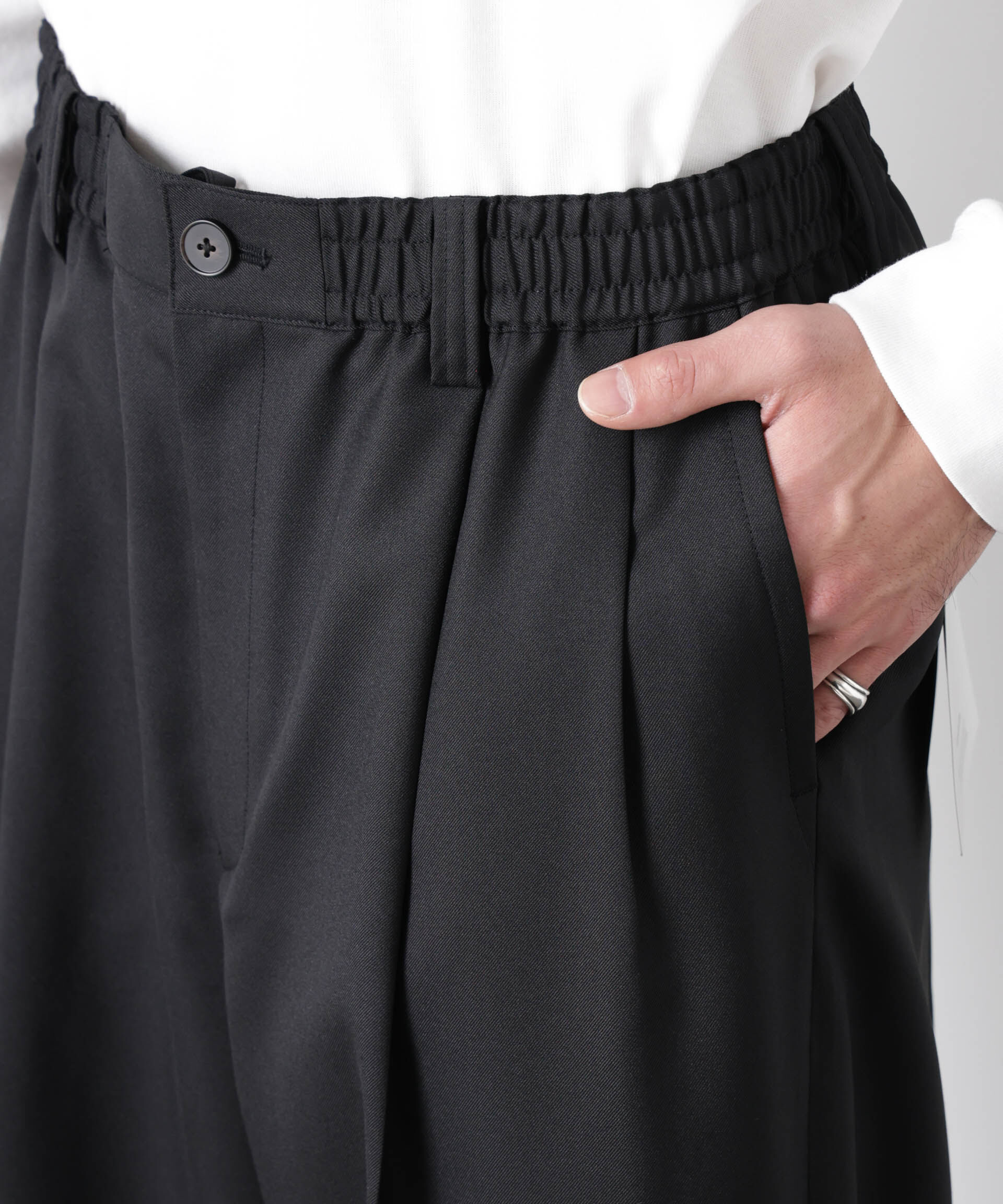 nano･universe「「大人のワイドパンツ」ドライギャバワイドイージースラックス」|チノ|