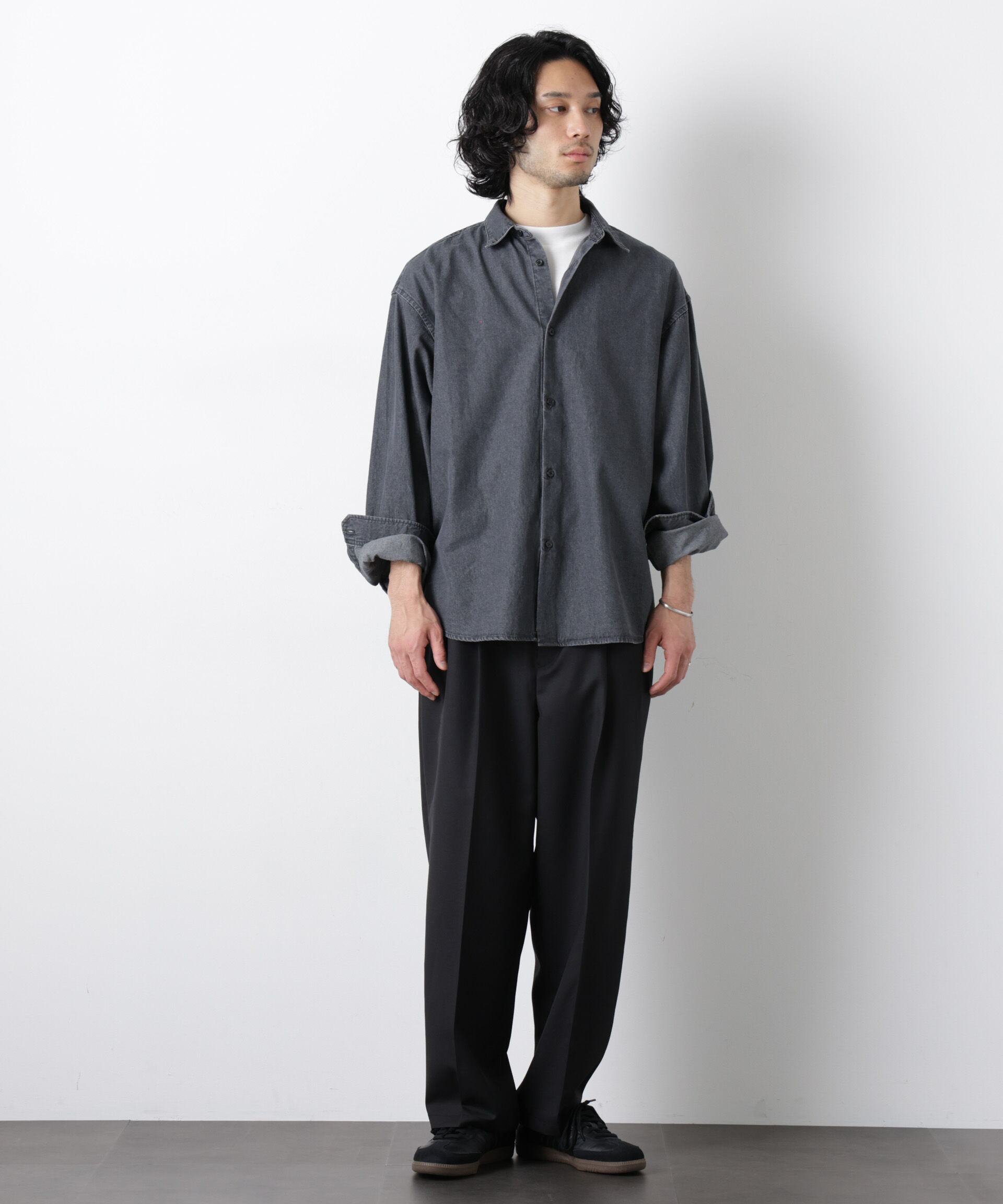 nano･universe「「大人のワイドパンツ」ドライギャバワイドイージースラックス」|チノ|