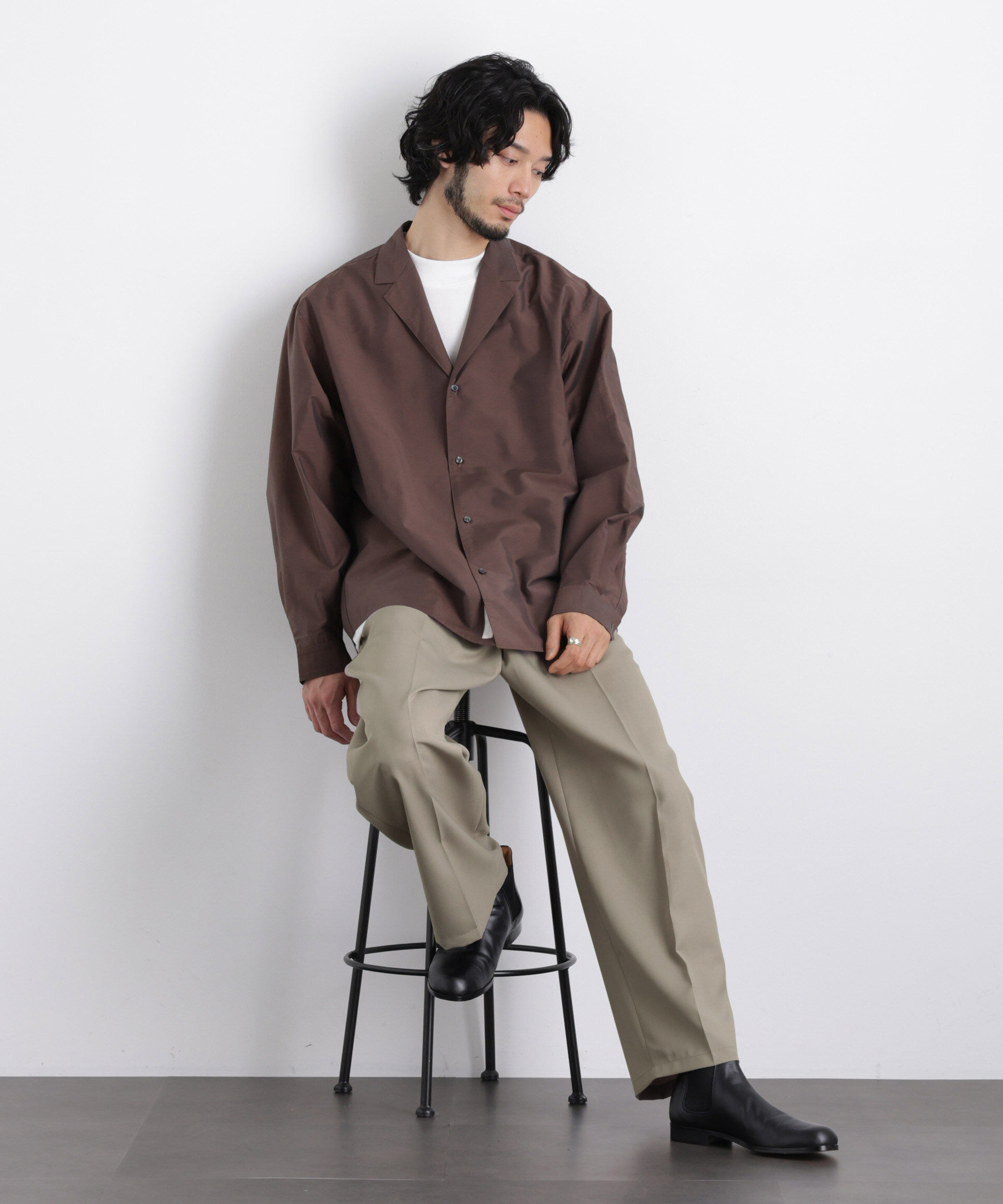 nano･universe「「大人のワイドパンツ」ドライギャバワイドイージースラックス」|チノ|