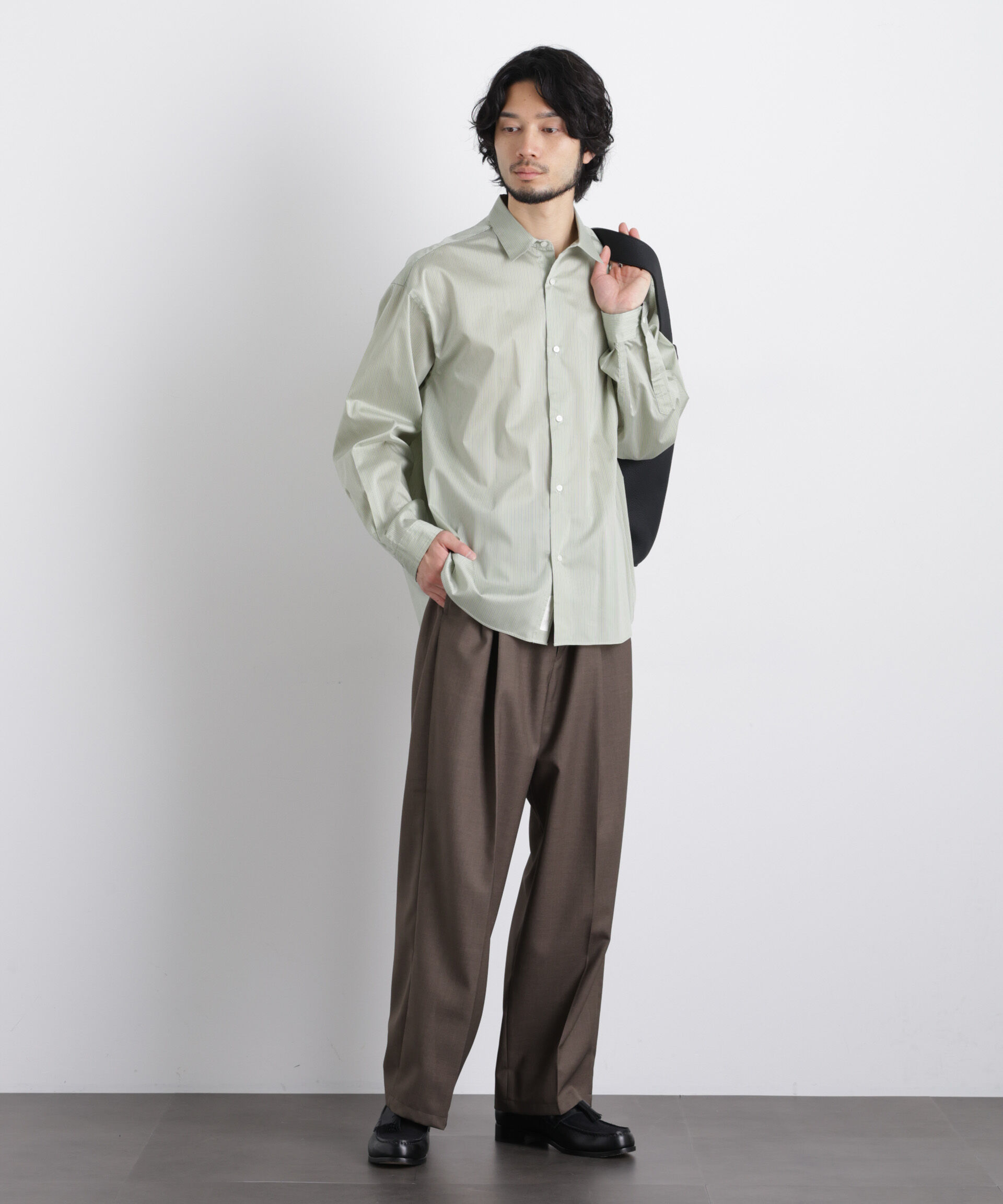 nano･universe「「大人のワイドパンツ」ドライギャバワイドイージースラックス」|チノ|