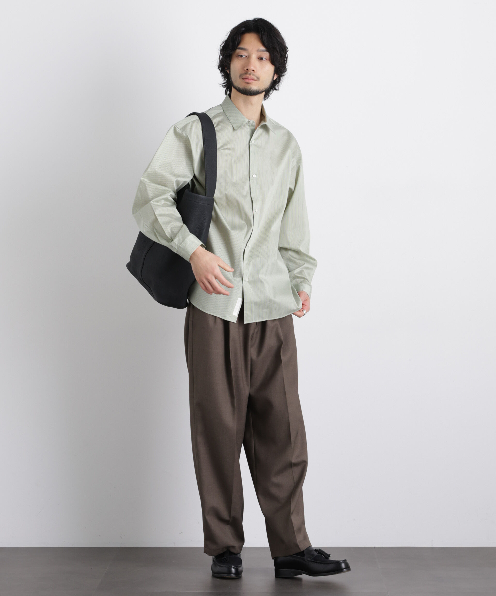 nano･universe「「大人のワイドパンツ」ドライギャバワイドイージースラックス」|チノ|