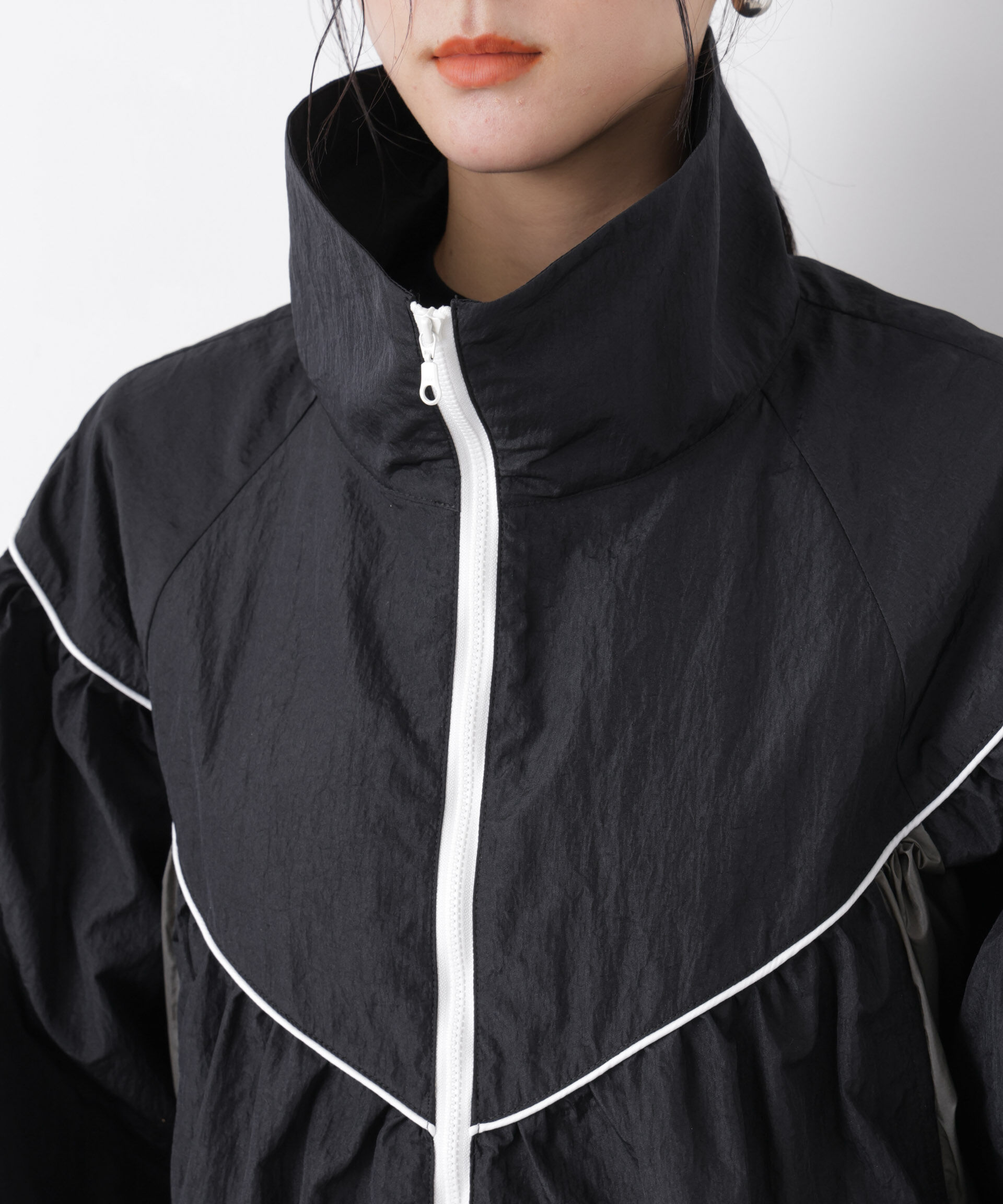 nano･universe「シアーライトギャザーブルゾン」|ブルゾン・スタジャン|