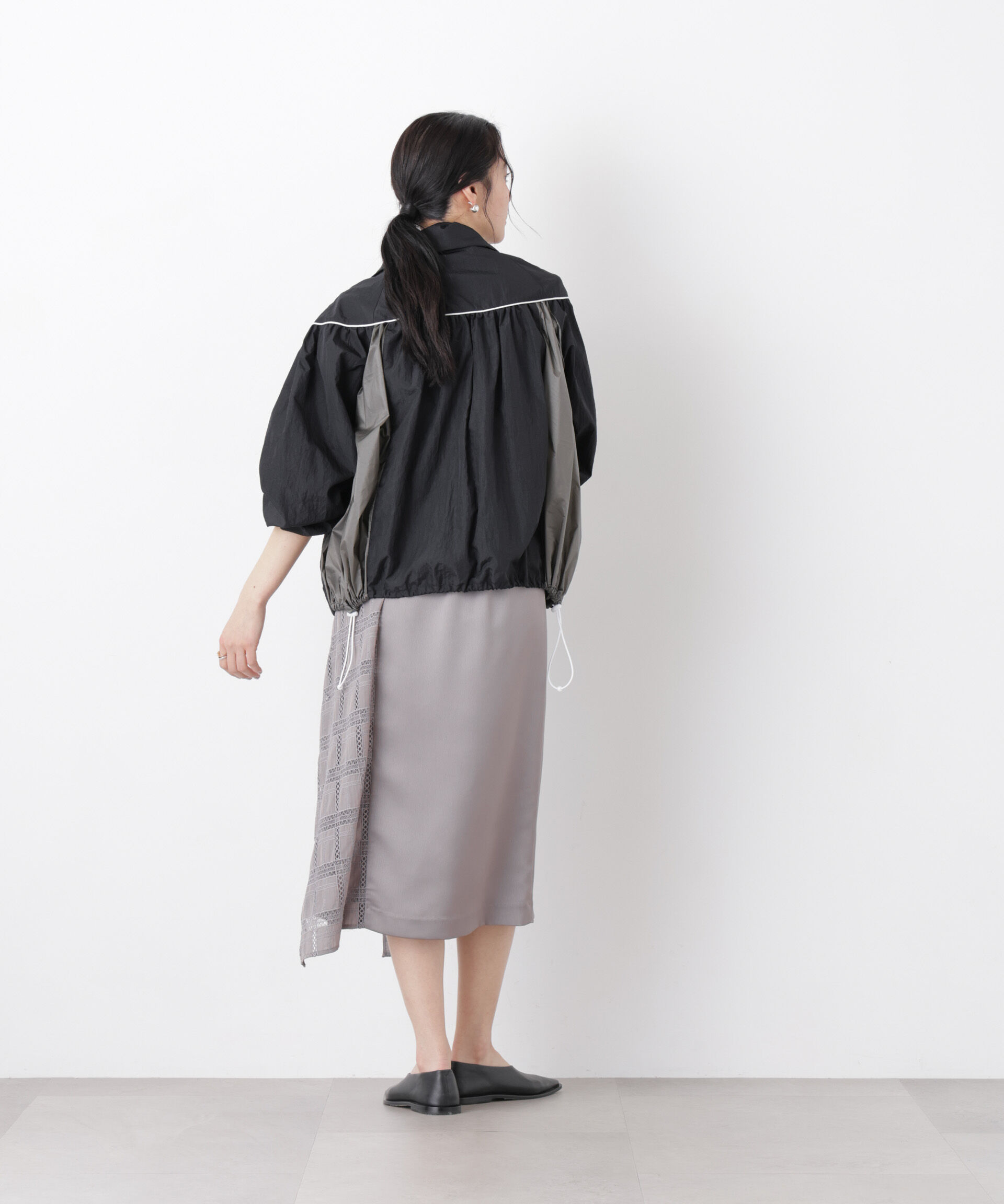 nano･universe「シアーライトギャザーブルゾン」|ブルゾン・スタジャン|