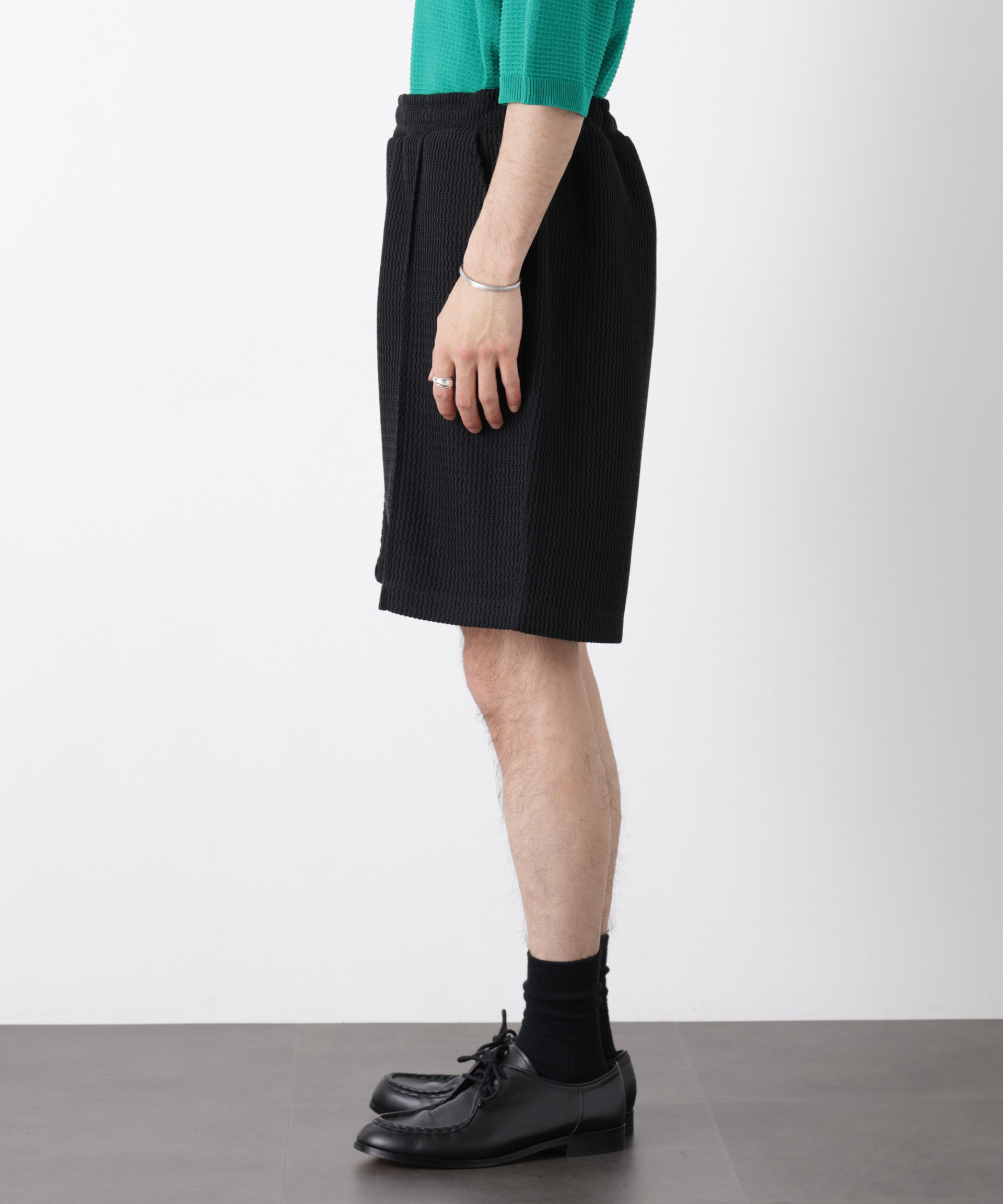 nano･universe「ジャガードニットソーショートパンツ（セットアップ可）」|チノ|