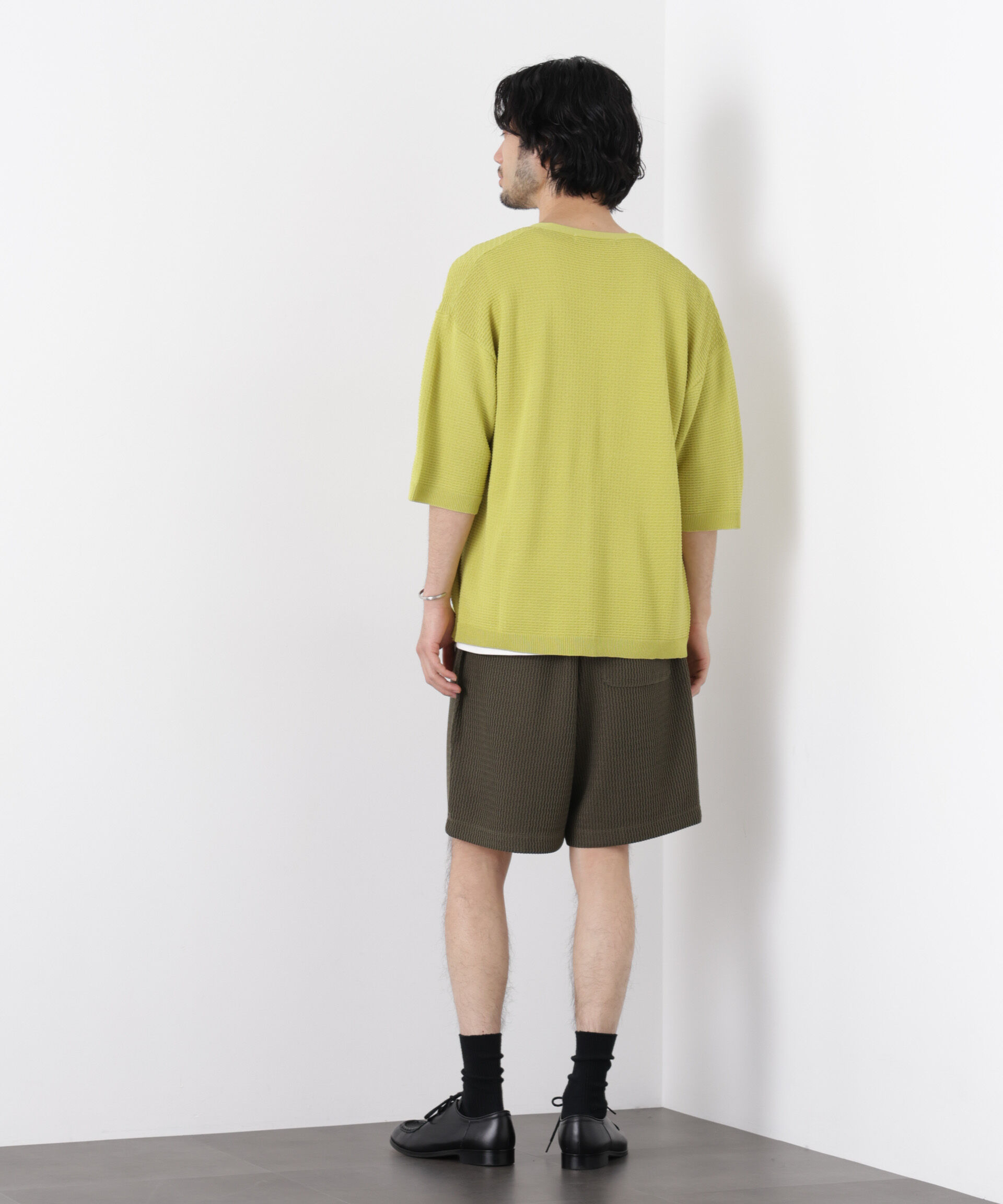 nano･universe「ジャガードニットソーショートパンツ（セットアップ可）」|チノ|