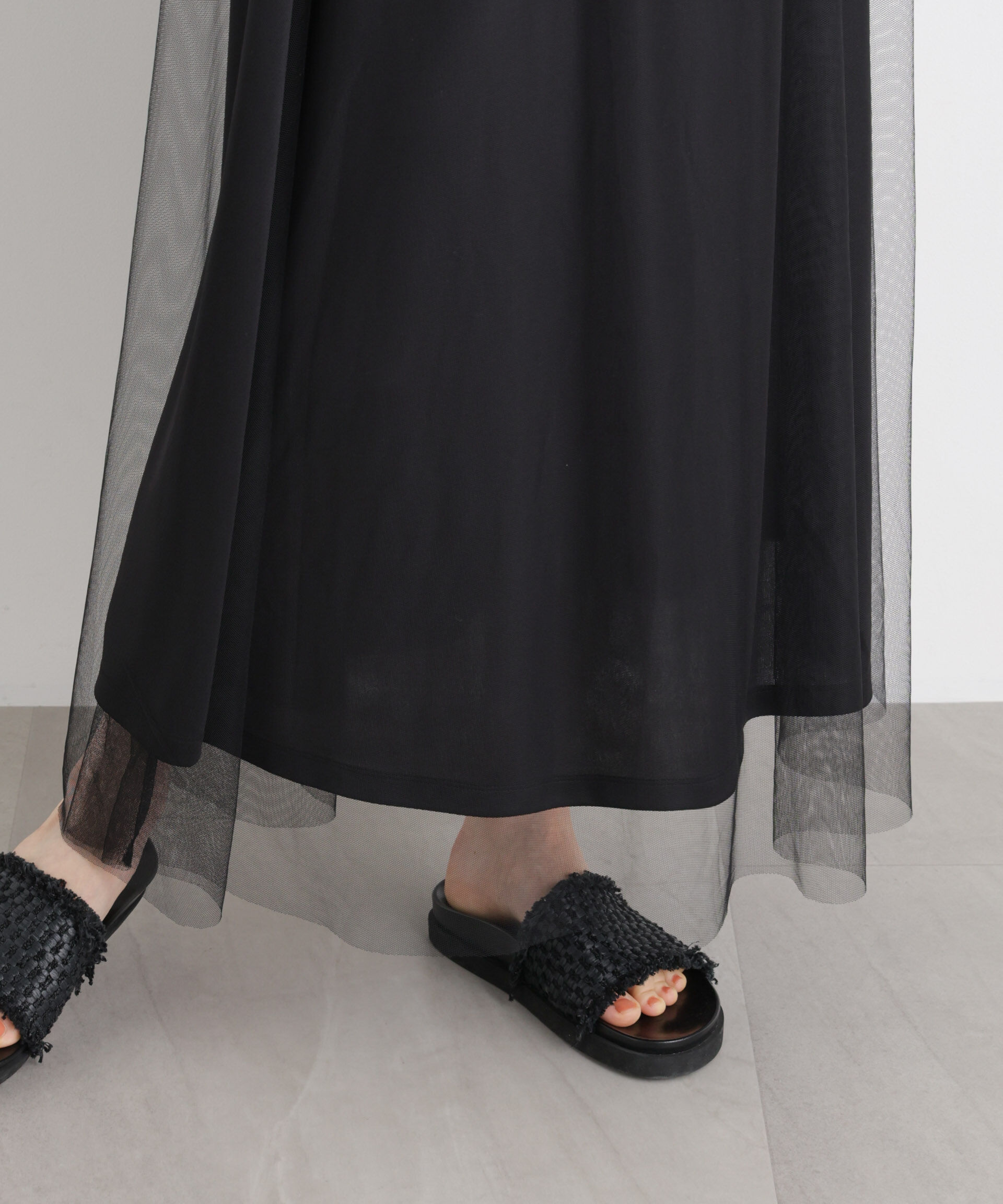 nano･universe「チュールコンビレイヤードワンピース」|ワンピース|