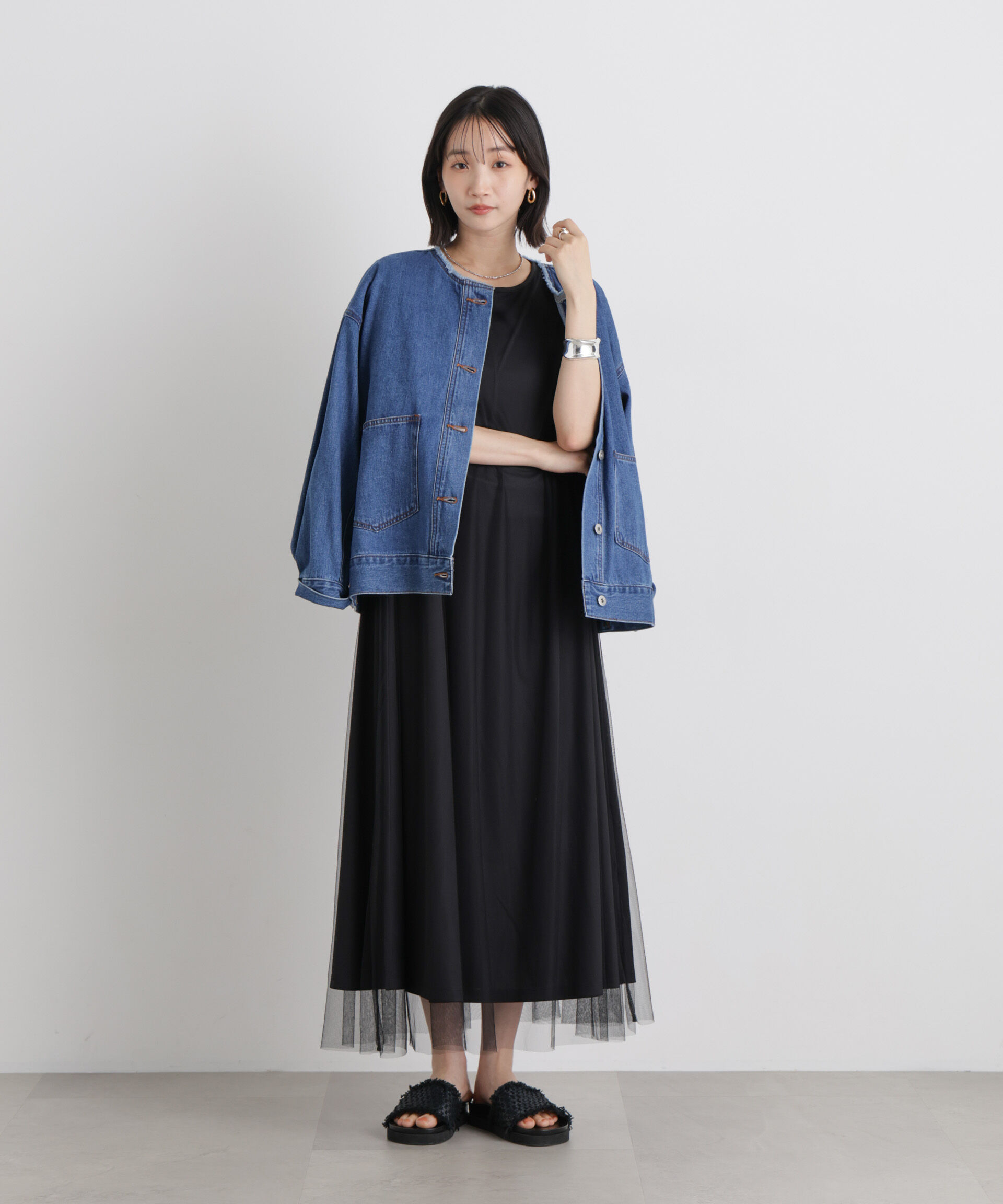 nano･universe「チュールコンビレイヤードワンピース」|ワンピース|