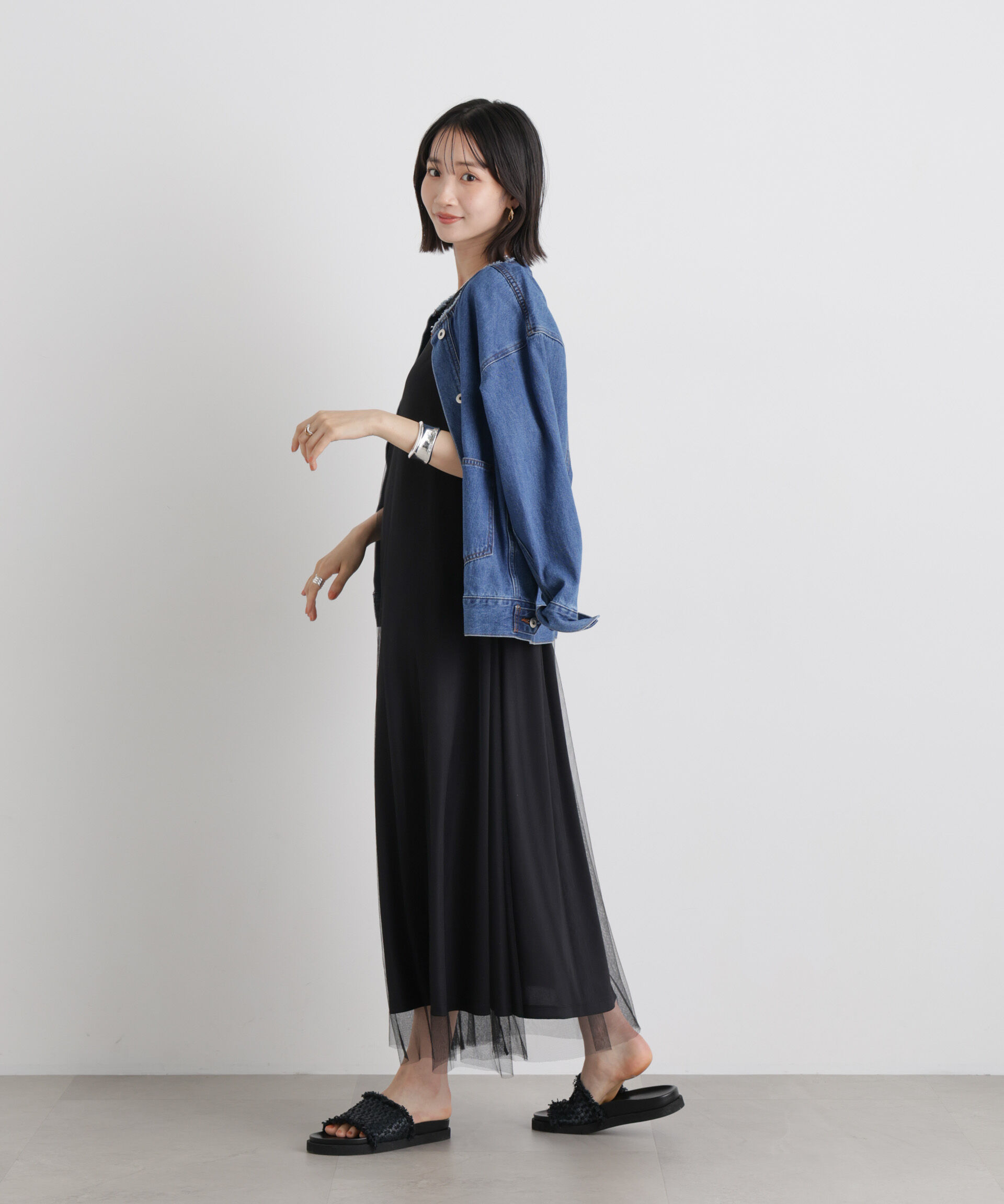 nano･universe「チュールコンビレイヤードワンピース」|ワンピース|