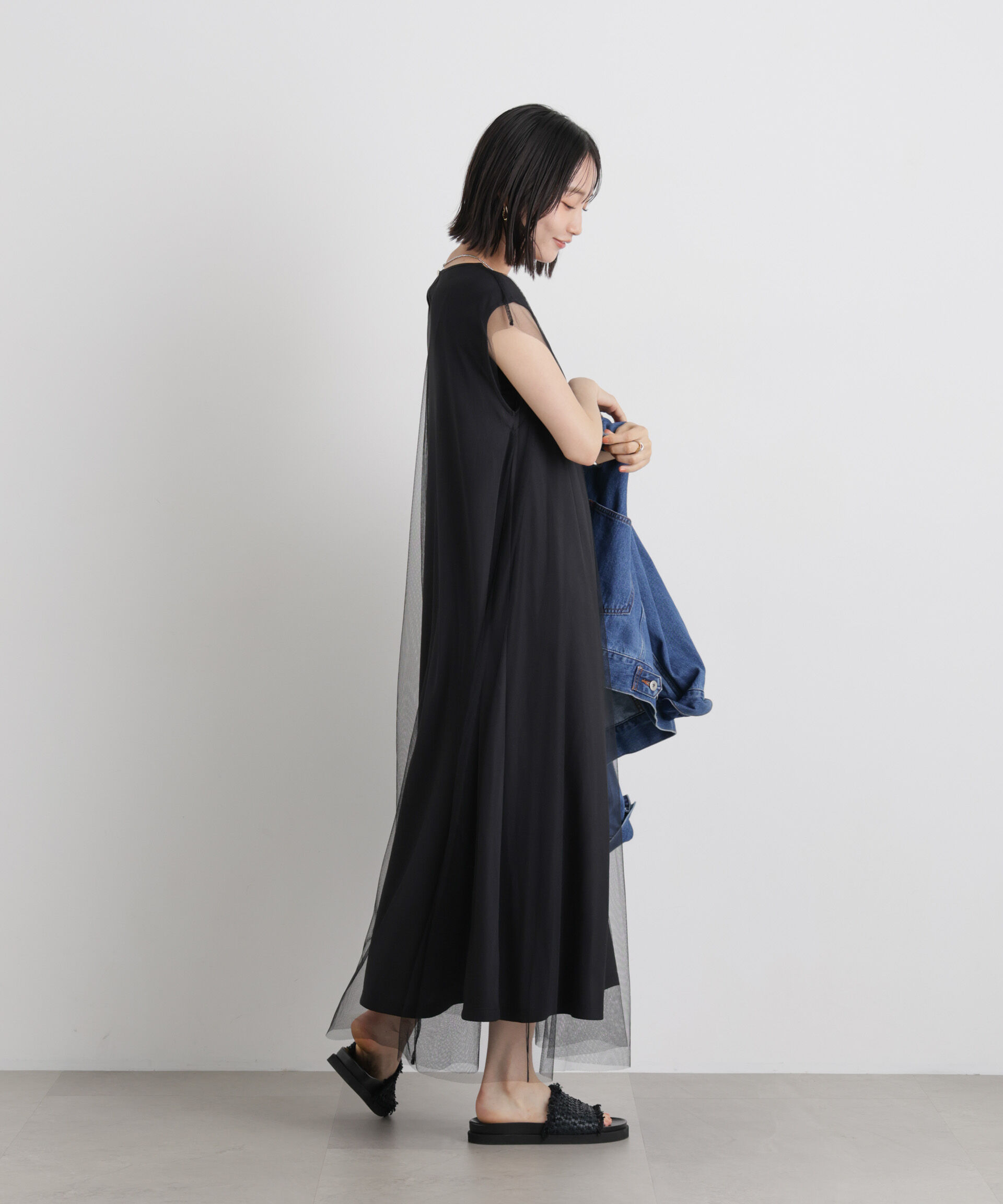 nano･universe「チュールコンビレイヤードワンピース」|ワンピース|