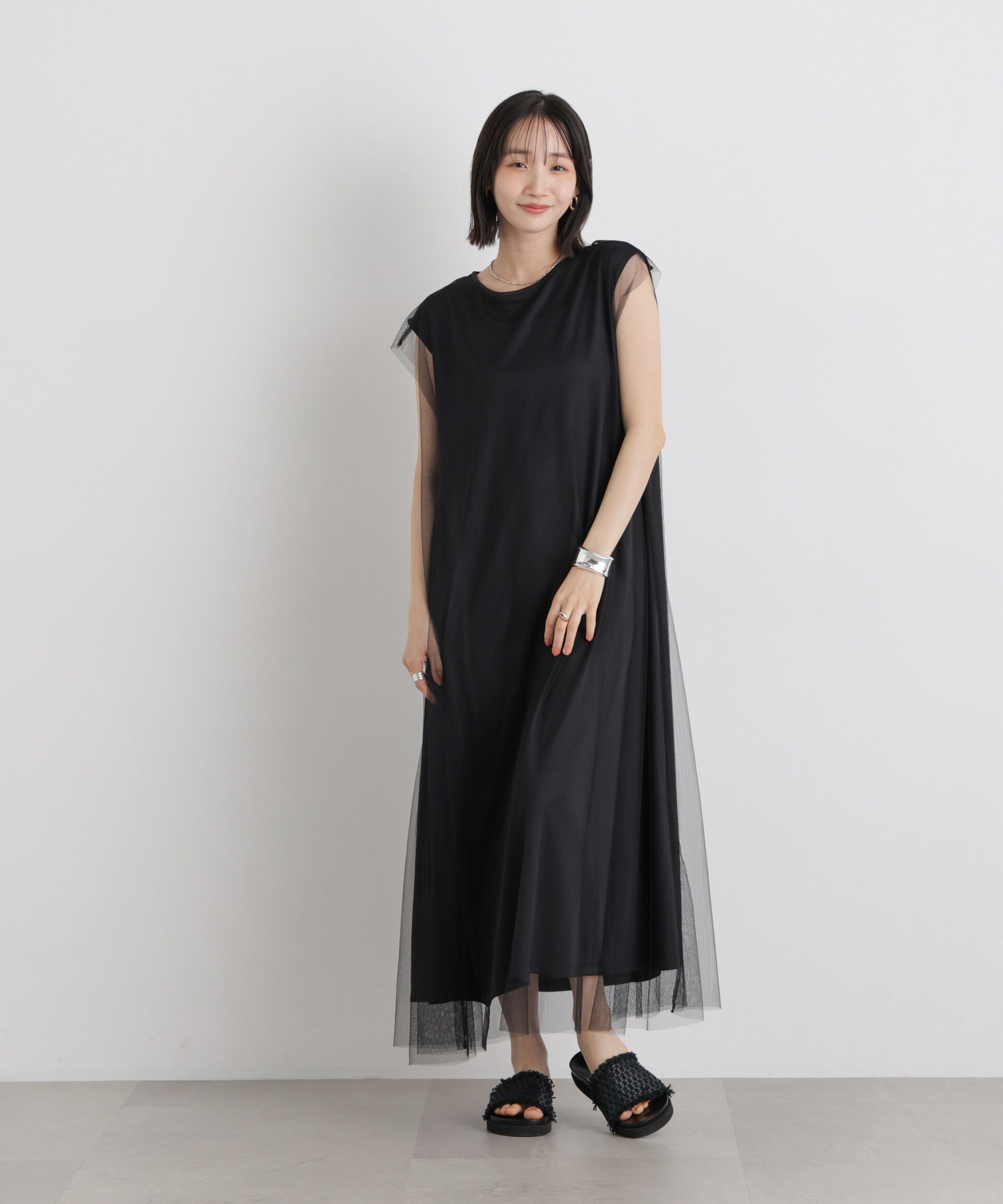 nano･universe「チュールコンビレイヤードワンピース」|ワンピース|