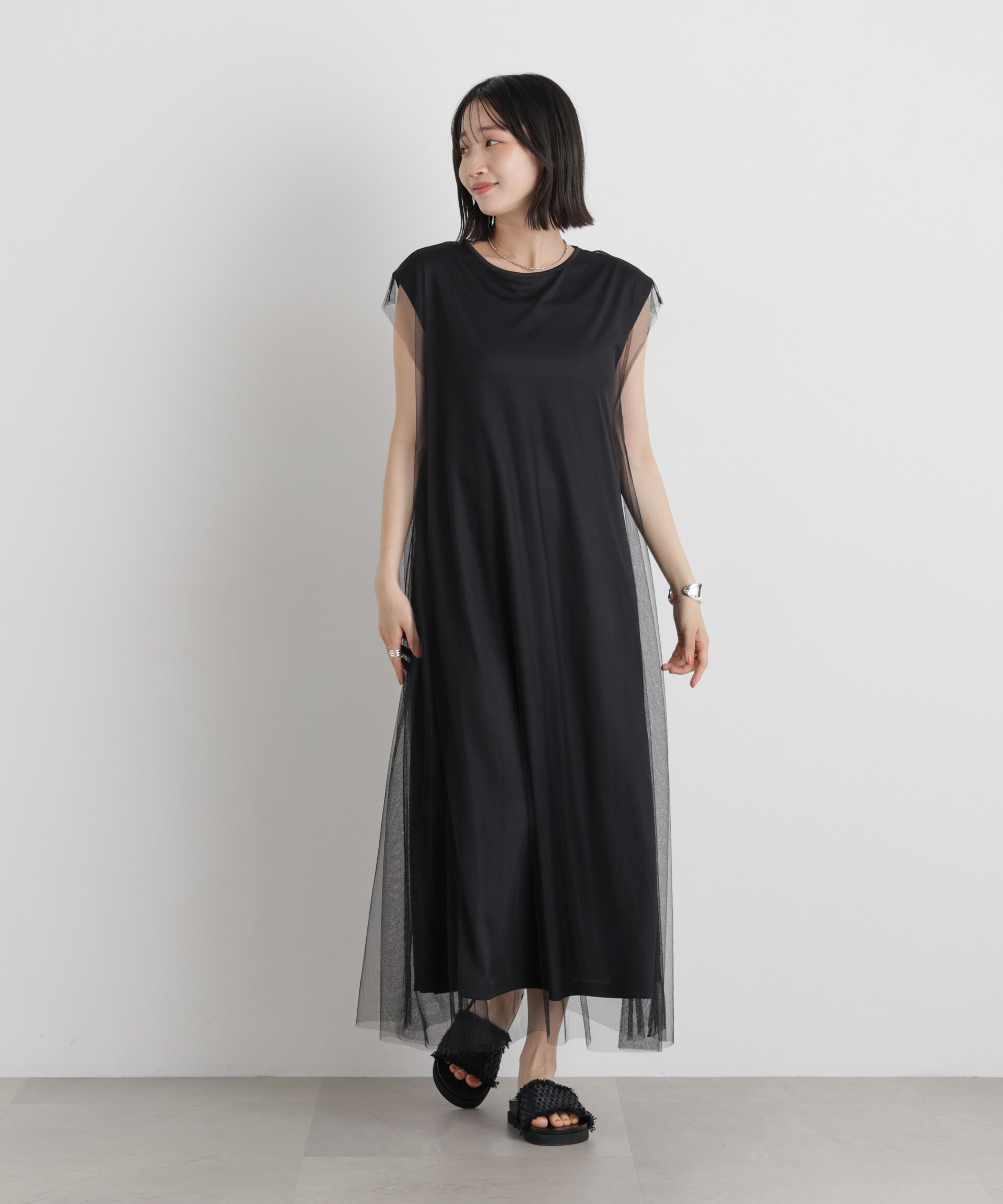 nano･universe「チュールコンビレイヤードワンピース」|ワンピース|