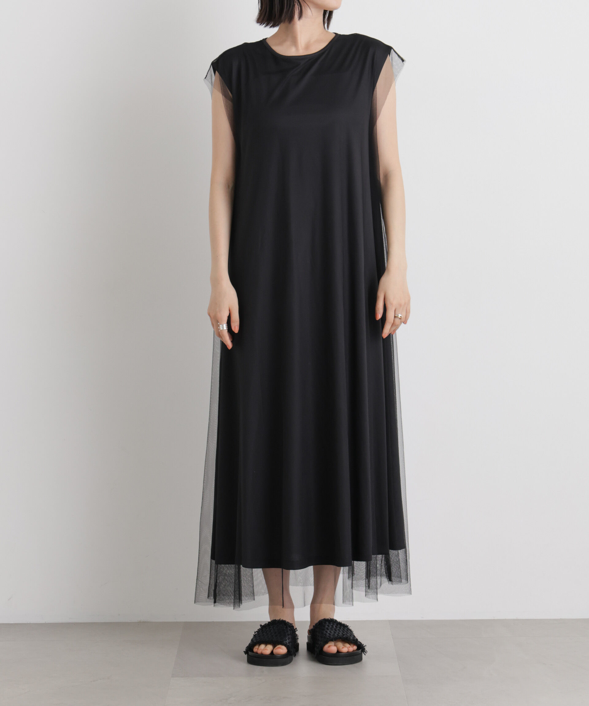 nano･universe「チュールコンビレイヤードワンピース」|ワンピース|