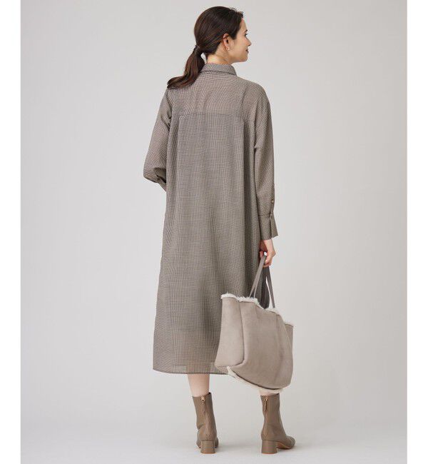 自由区「【洗える】ライトビエラシャツ ワンピース」|ワンピース|