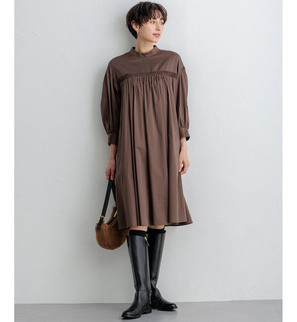 23区「【SLOW/一部店舗限定】ウォッシュドコットンサテン ワンピース」|ワンピース|