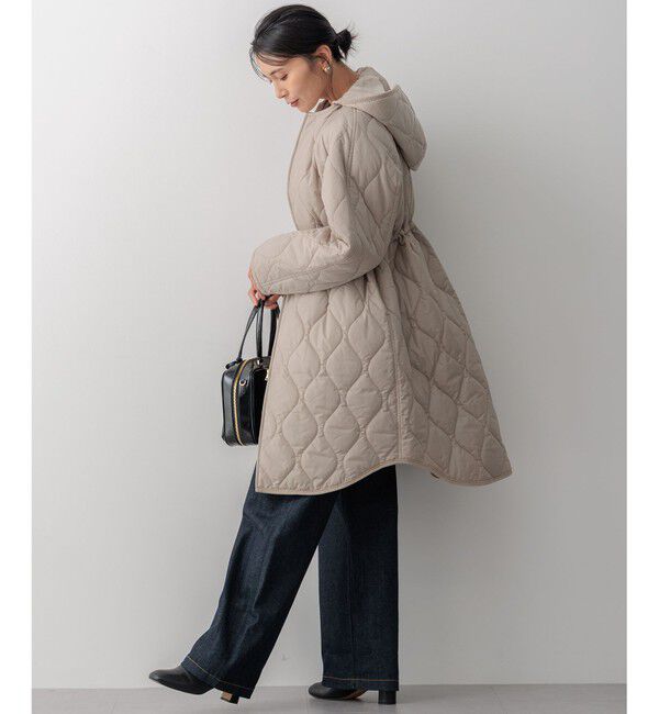 23区「【洗える/撥水加工】中綿 ロング パディング アウター」|ダウン|