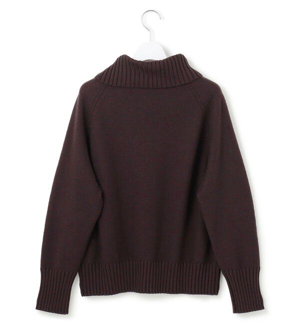 23区「ボイルドウールコンビ ジップ タートルニット」|ニット・セーター|