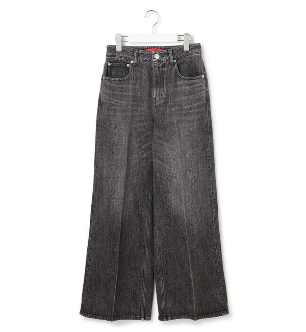 23区「【FUDGE掲載/滝沢眞規子さん着用/RED CARD TOKYO&times;23区】 センタープレス デニム ワイド パンツ」|デニム|