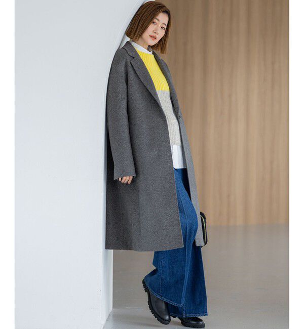 23区「【FUDGE掲載/滝沢眞規子さん着用/RED CARD TOKYO&times;23区】 センタープレス デニム ワイド パンツ」|デニム|