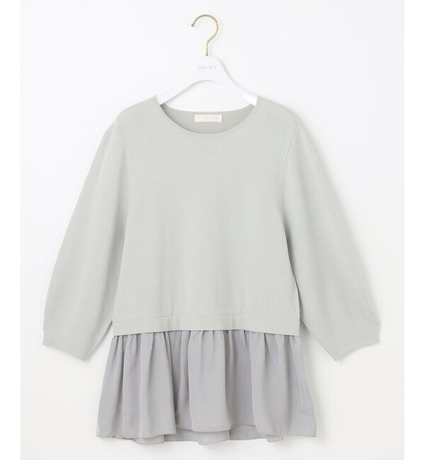 any SiS「【洗える】ファブリックコンビ ニット」|ニット・セーター|